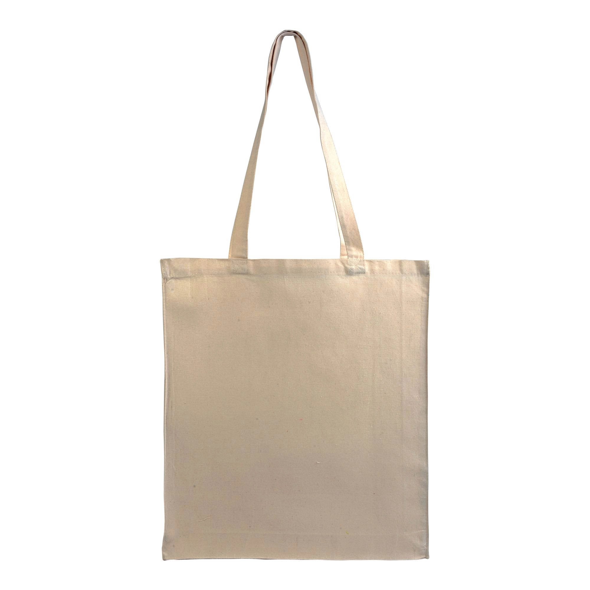 Immagine Shopper in cotone 180 g/m2, manici lunghi e soffietto