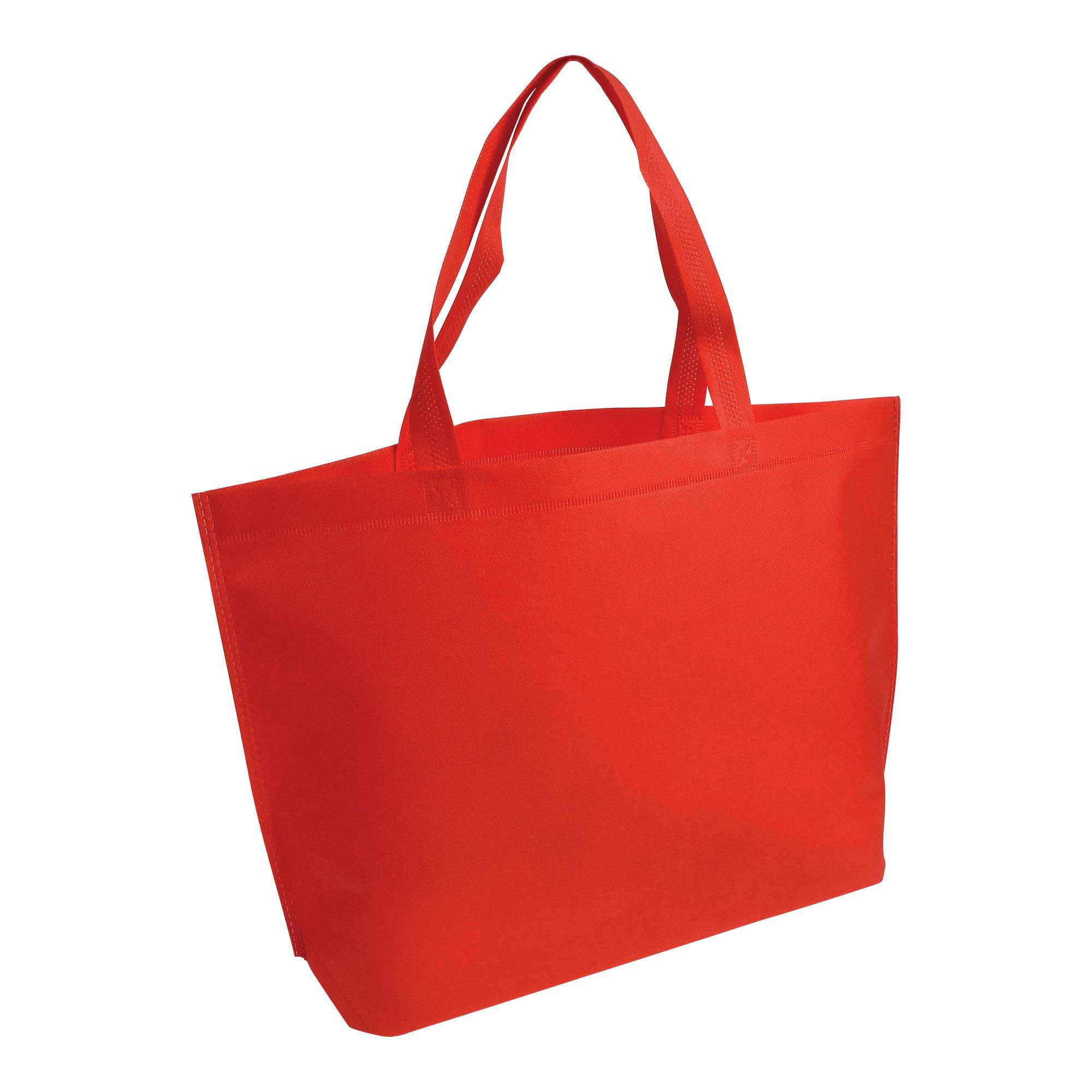Immagine Shopper con soffietto alla base in TNT termosaldato, manici lunghi
