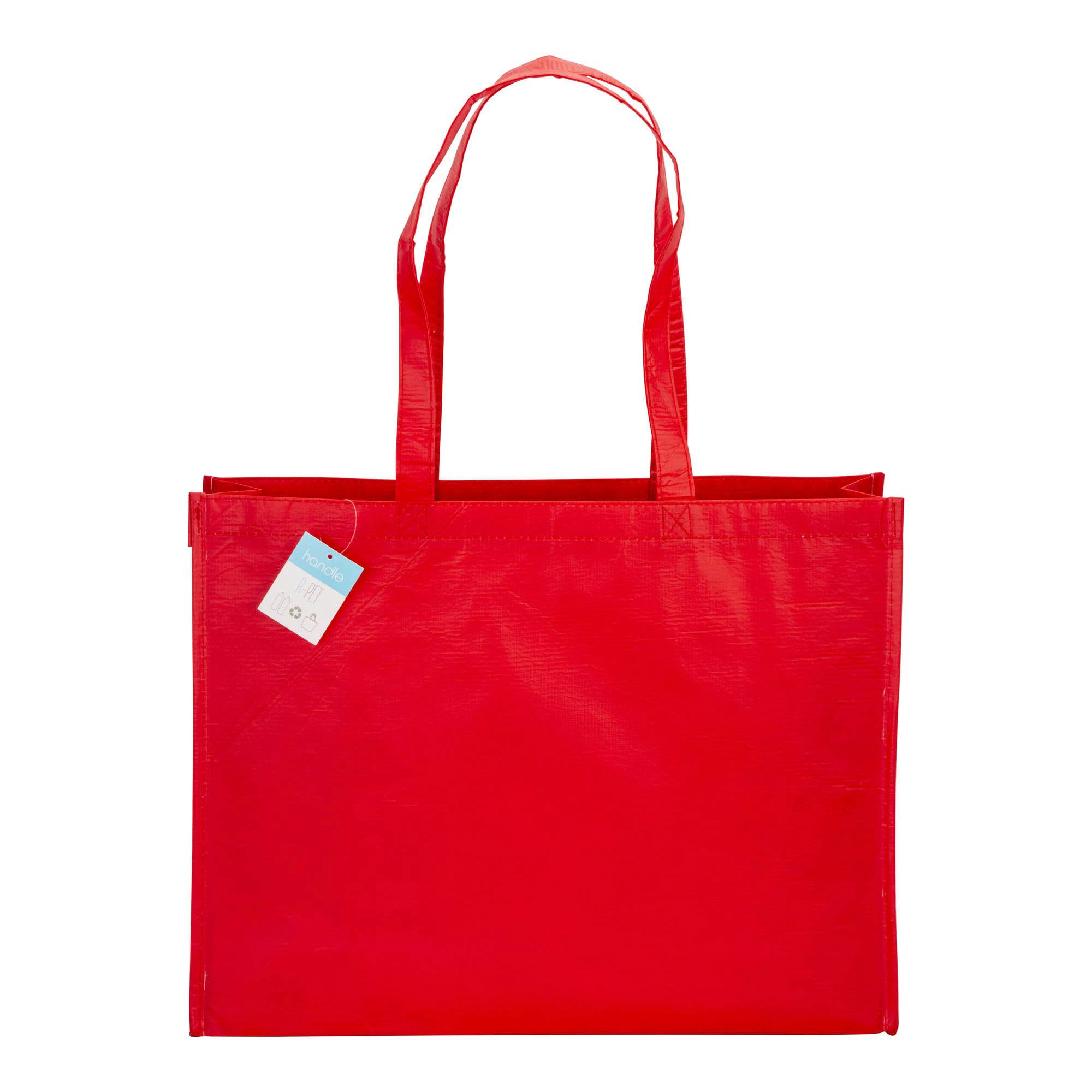 Immagine Shopper con soffietto in R-PET (plastica riciclata), manici lunghi