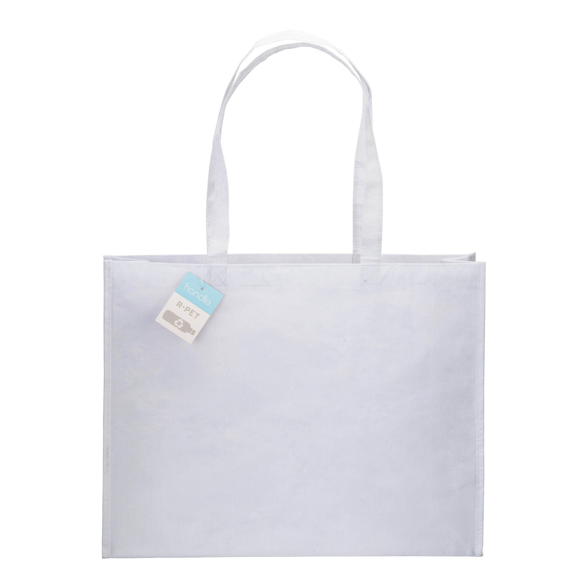 Immagine Shopper con soffietto in R-PET (plastica riciclata), manici lunghi
