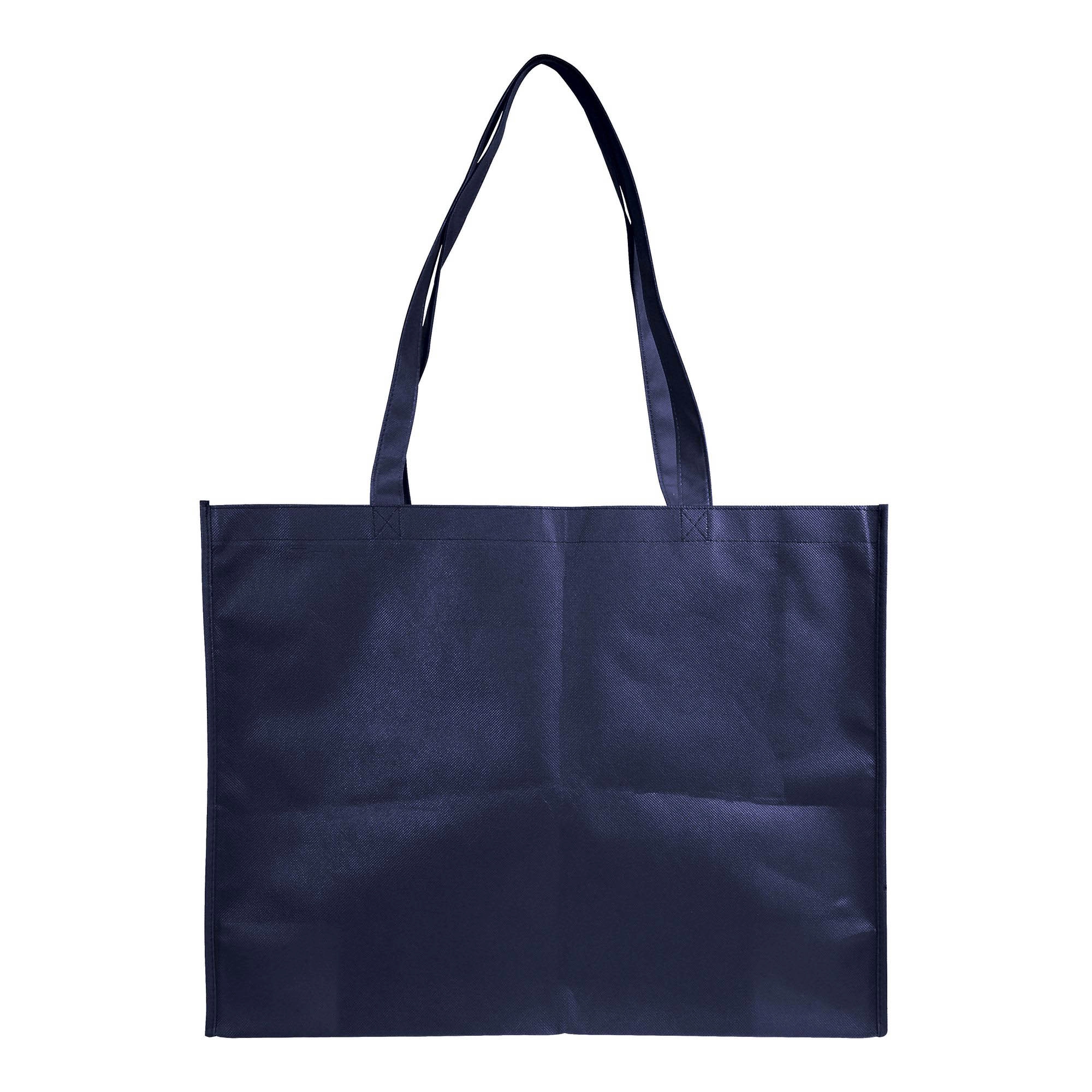 Immagine Shopper con soffietto in TNT cucito, manici lunghi