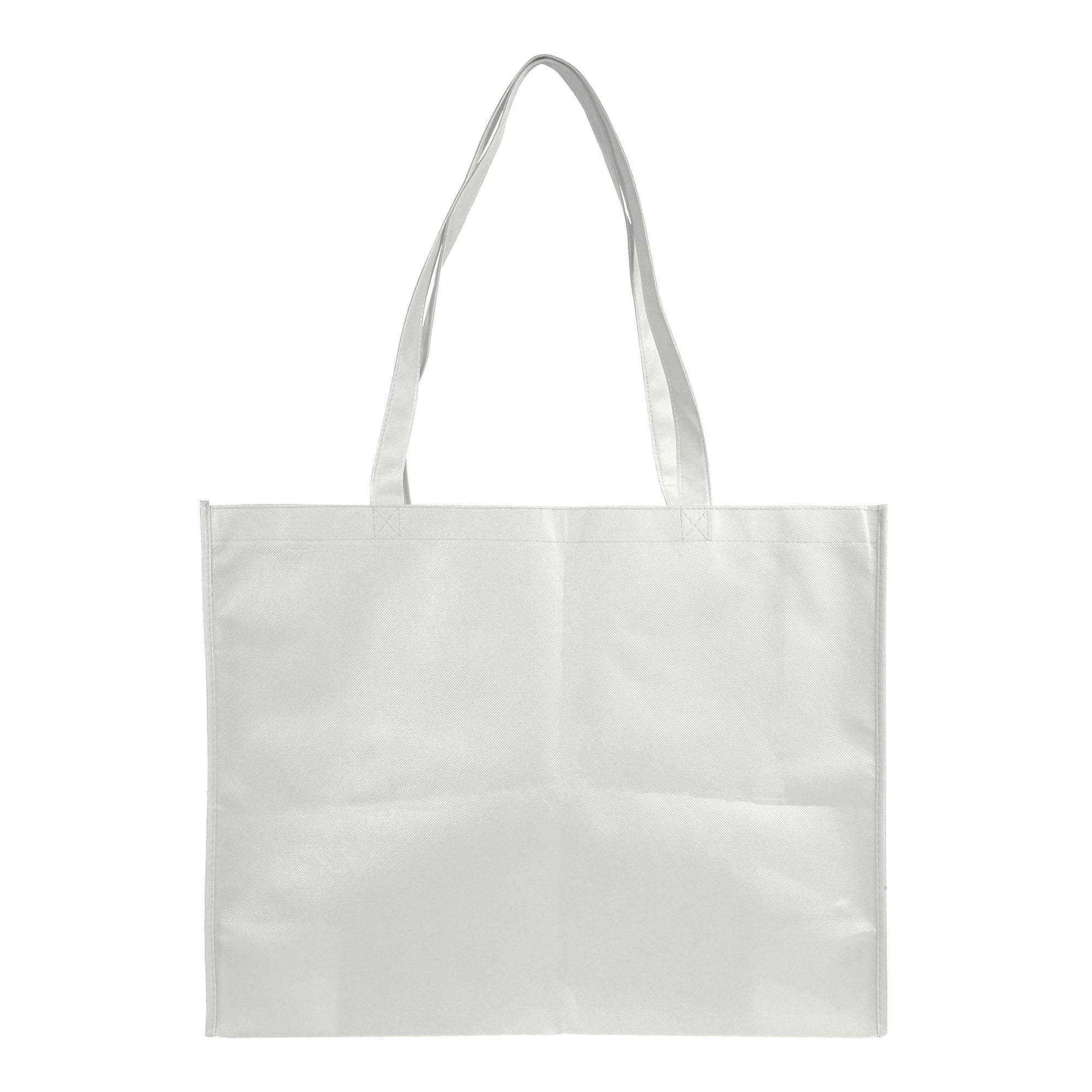 Immagine Shopper con soffietto in TNT cucito, manici lunghi