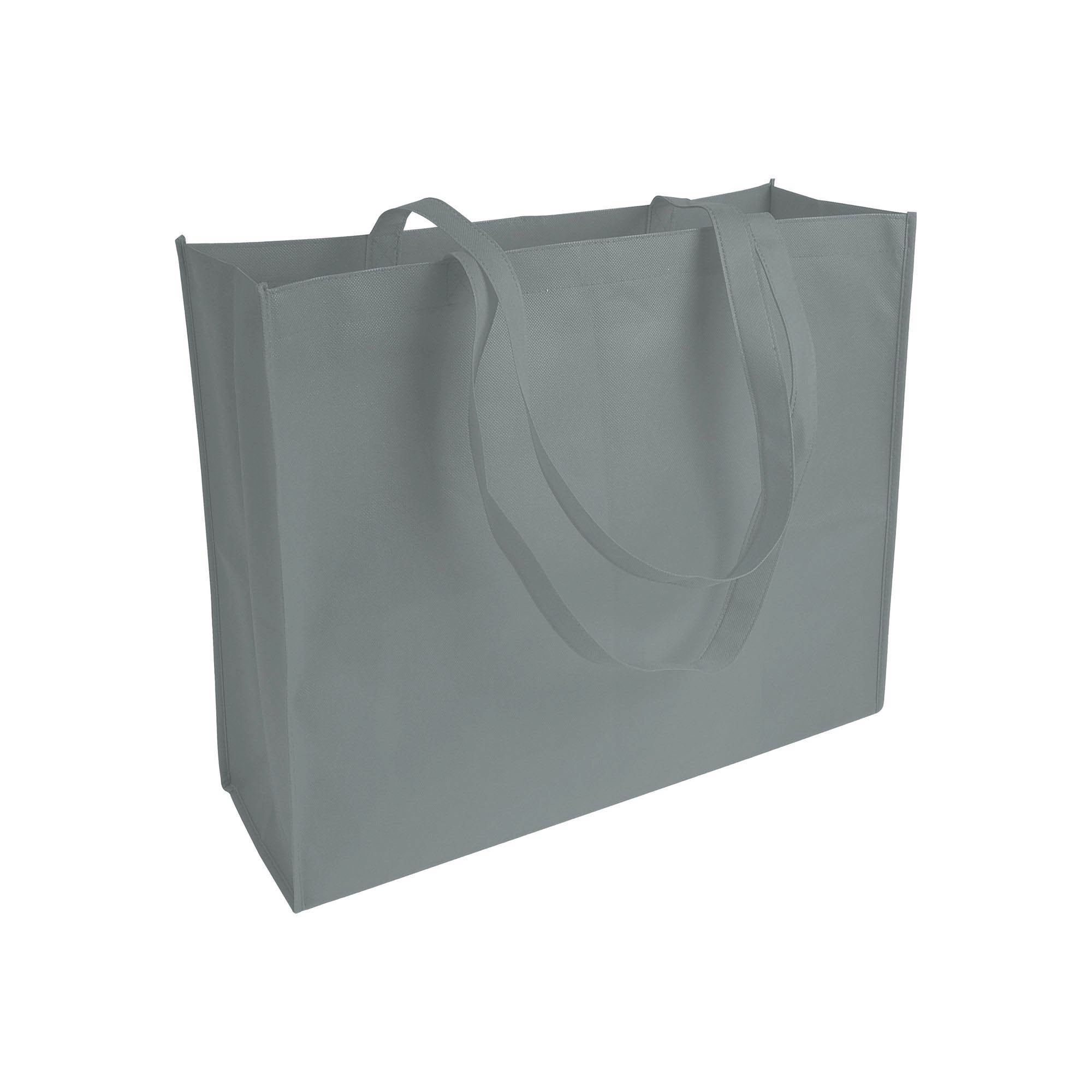 Immagine Shopper con soffietto in TNT cucito, manici lunghi