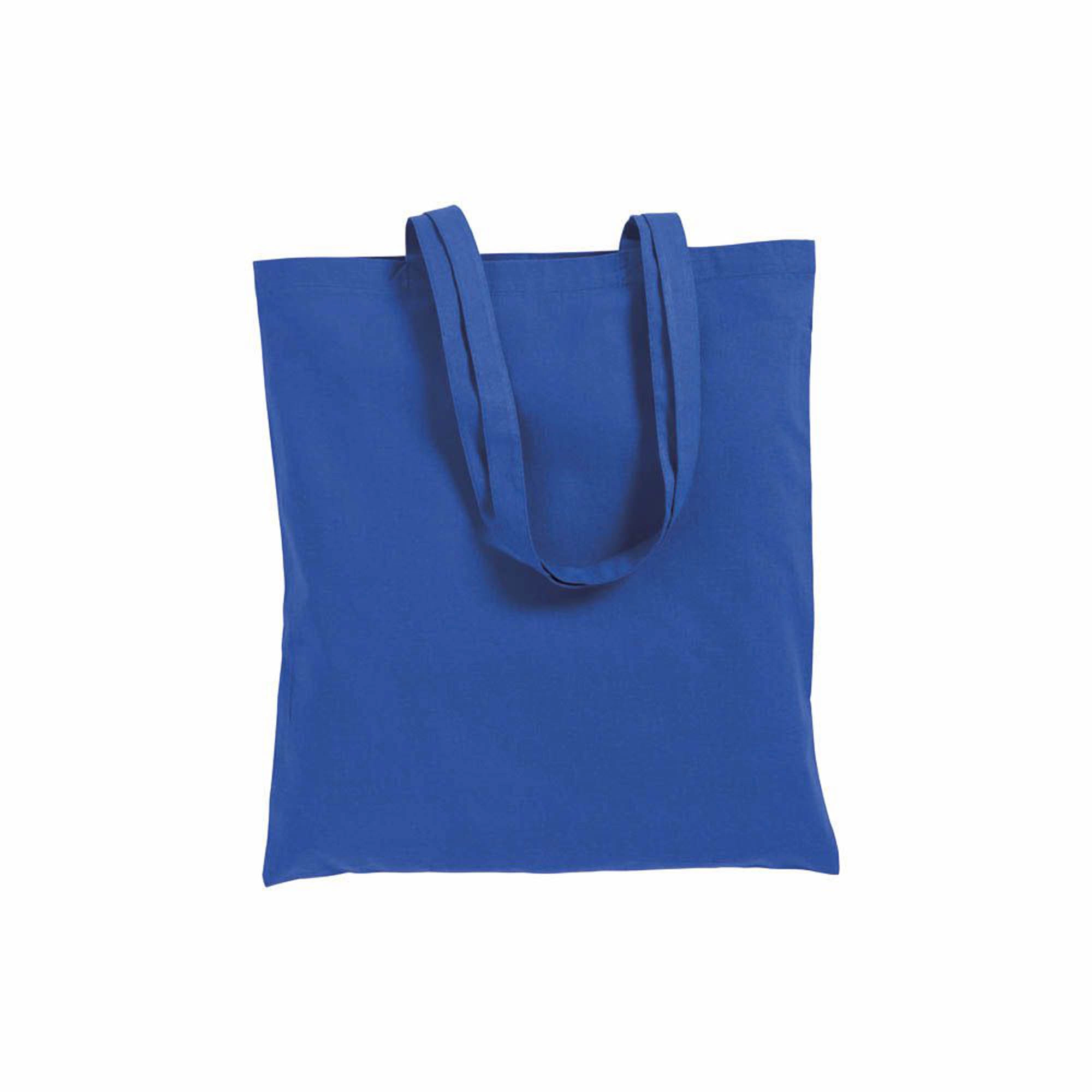 Immagine Shopper in cotone 180 g/m2, manici lunghi e soffietto