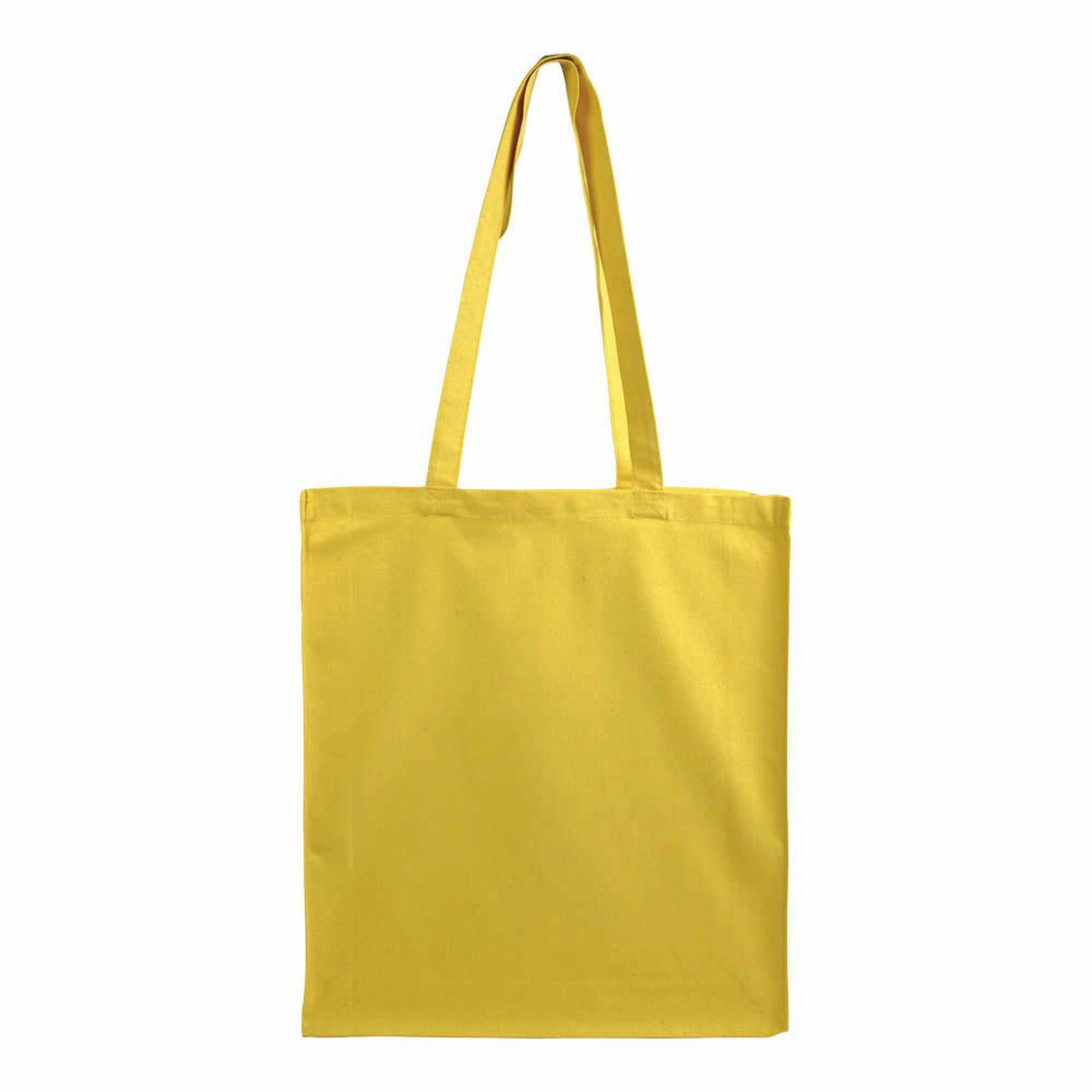Immagine Shopper in cotone 180 g/m2, manici lunghi e soffietto