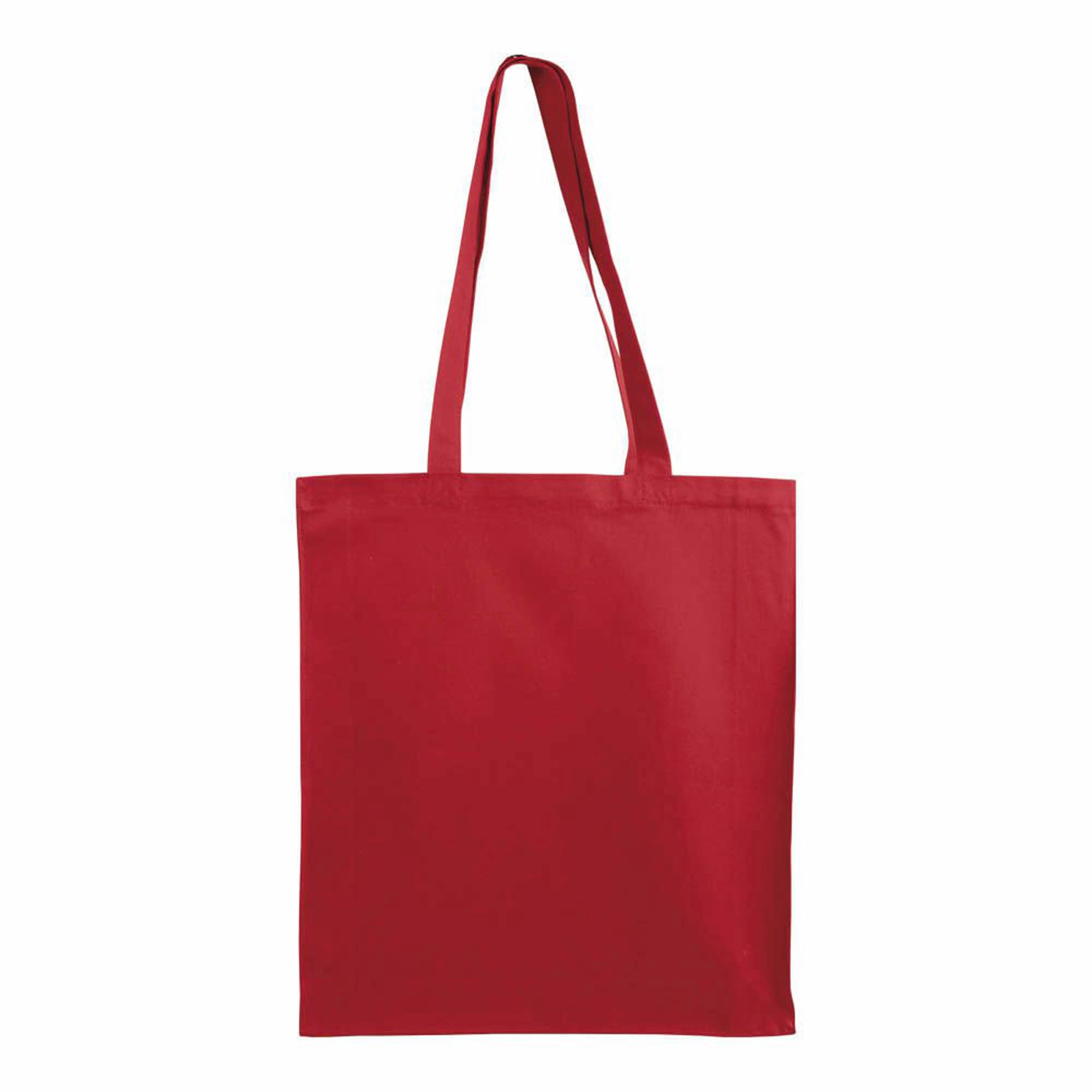 Immagine Shopper in cotone 180 g/m2, manici lunghi e soffietto