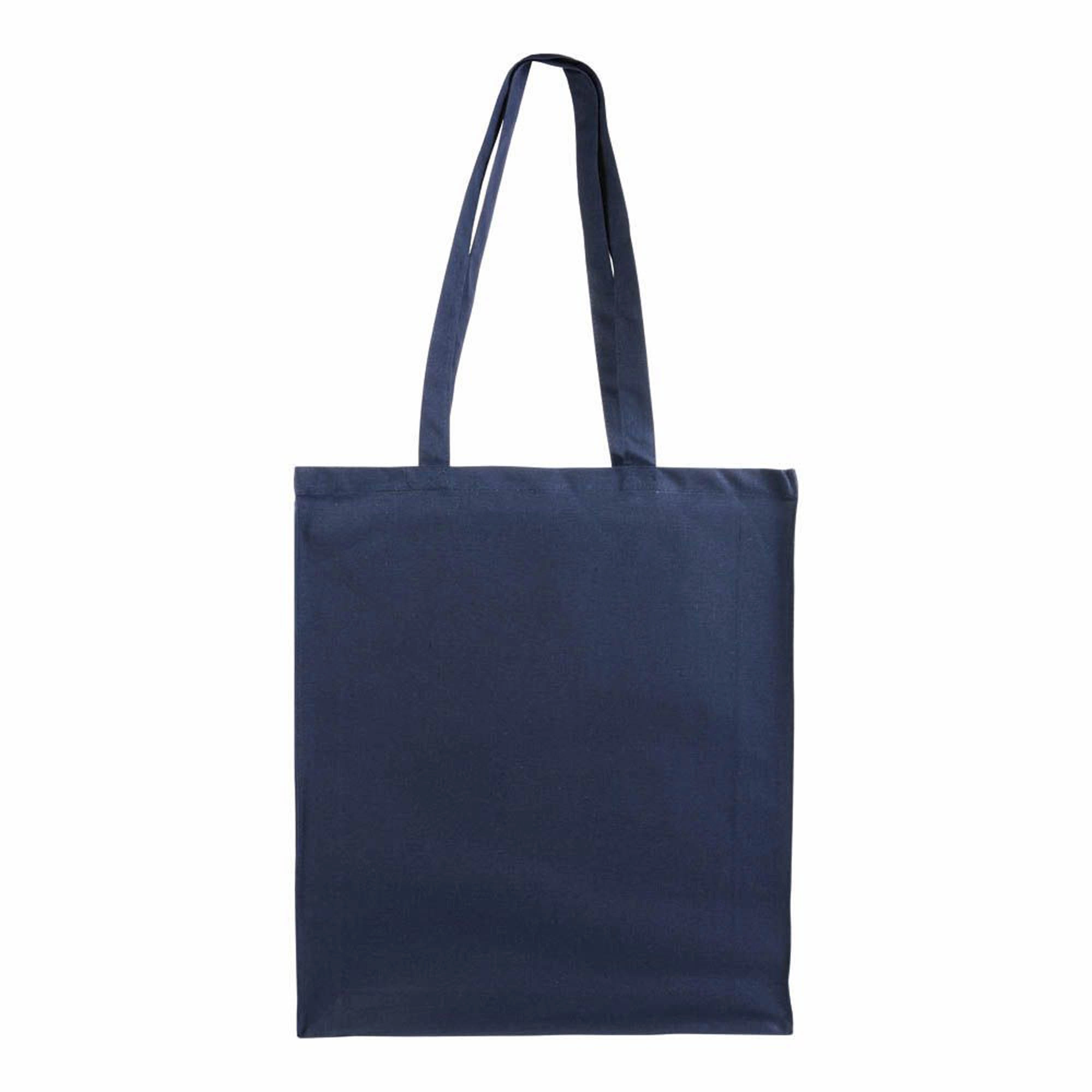 Immagine Shopper in cotone 180 g/m2, manici lunghi e soffietto