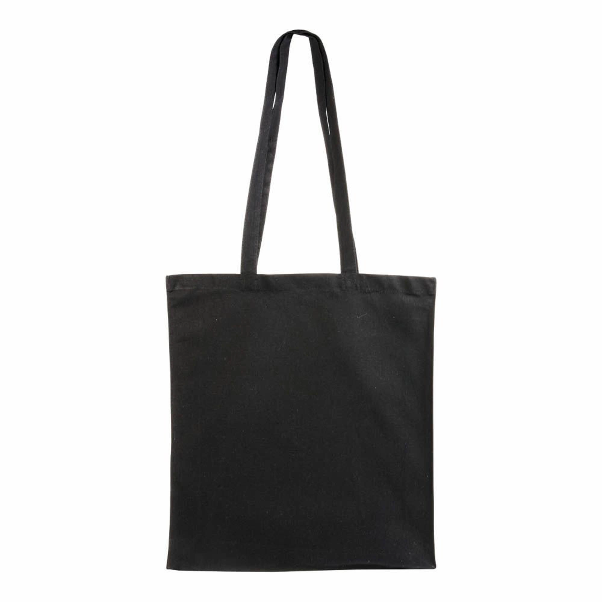 Immagine Shopper in cotone 180 g/m2, manici lunghi e soffietto