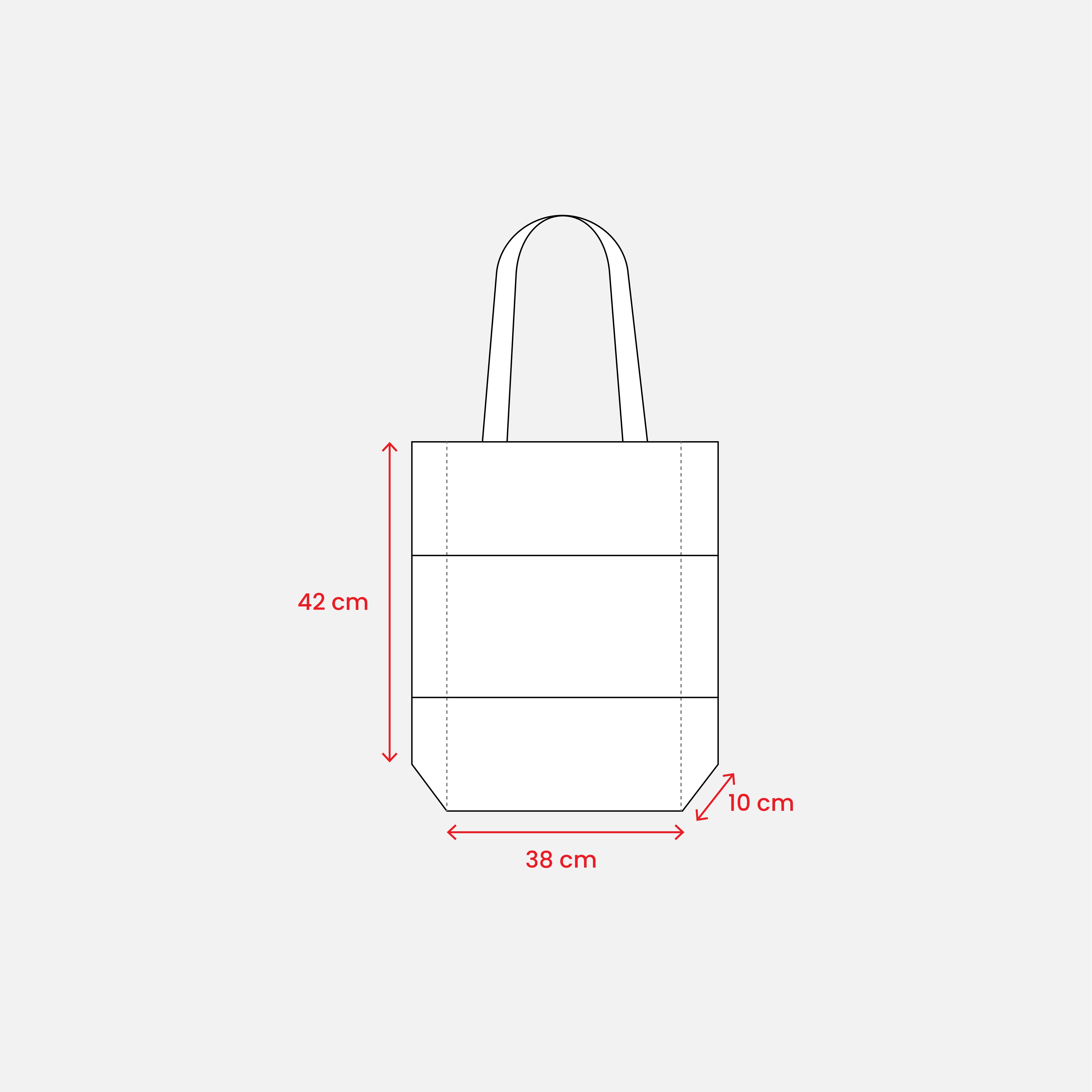 Immagine Shopper in TNT termosaldato con soffietto, manici 65 cm