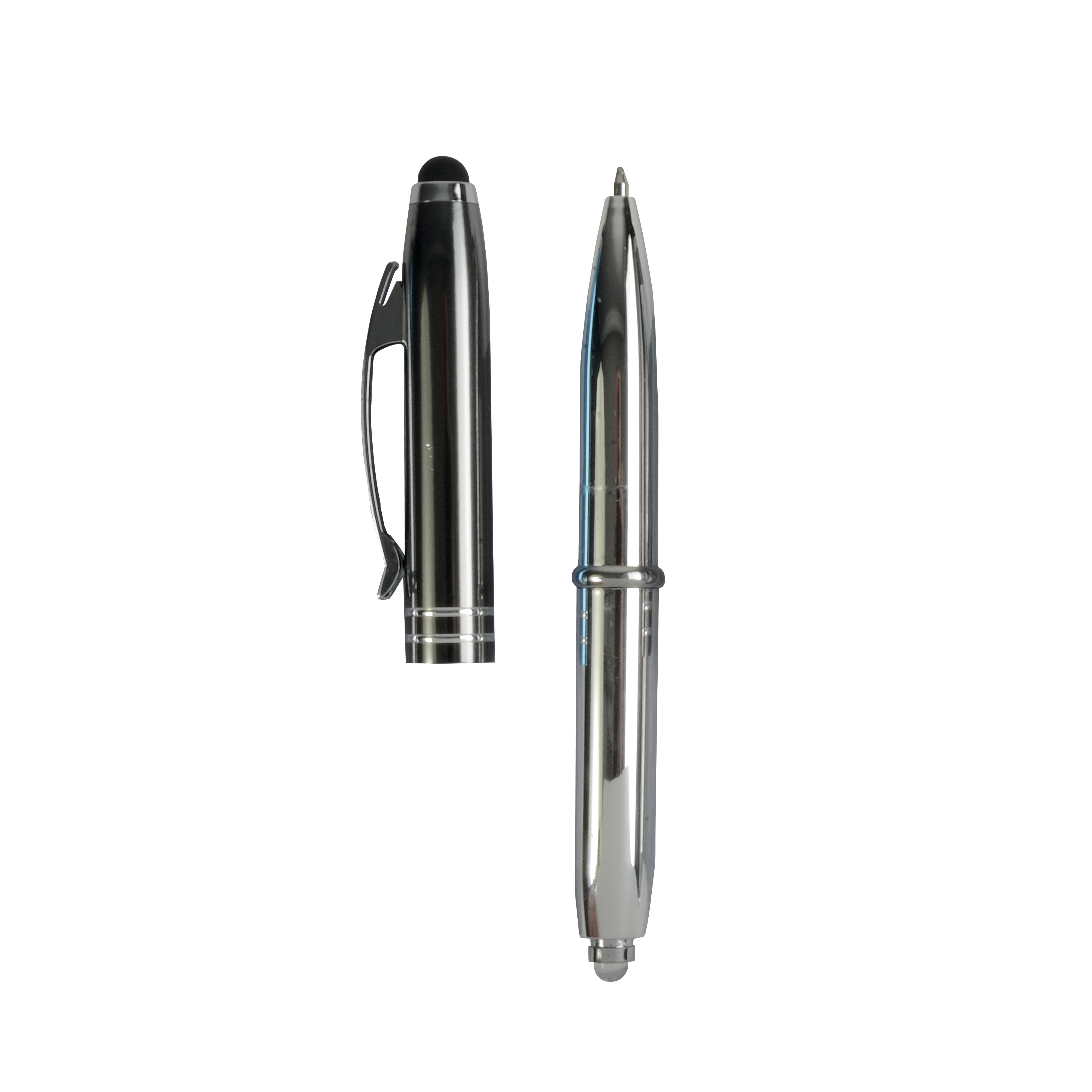 Immagine Mini-penna a sfera con luce e gommino per touch screen