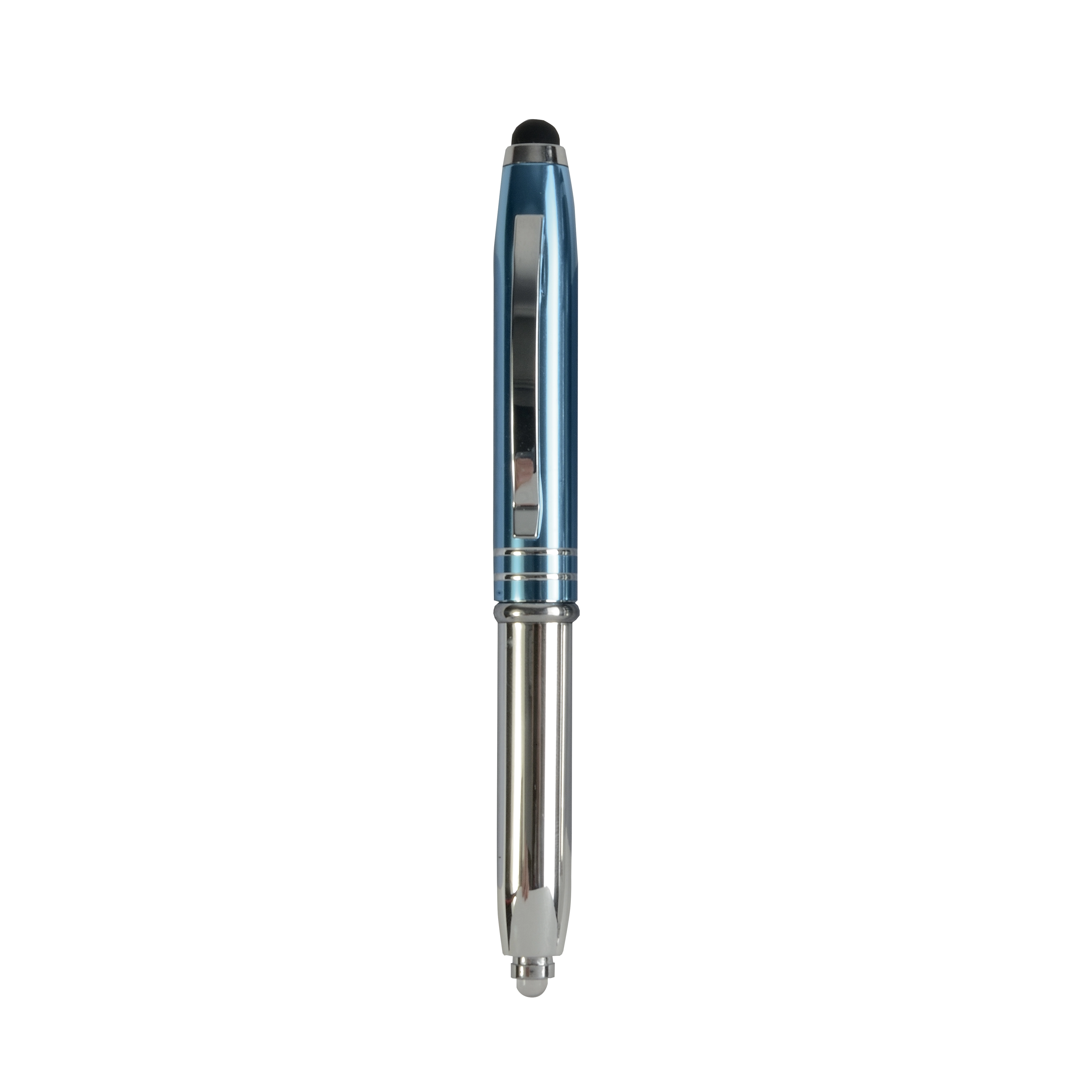 Immagine Mini-penna a sfera con luce e gommino per touch screen