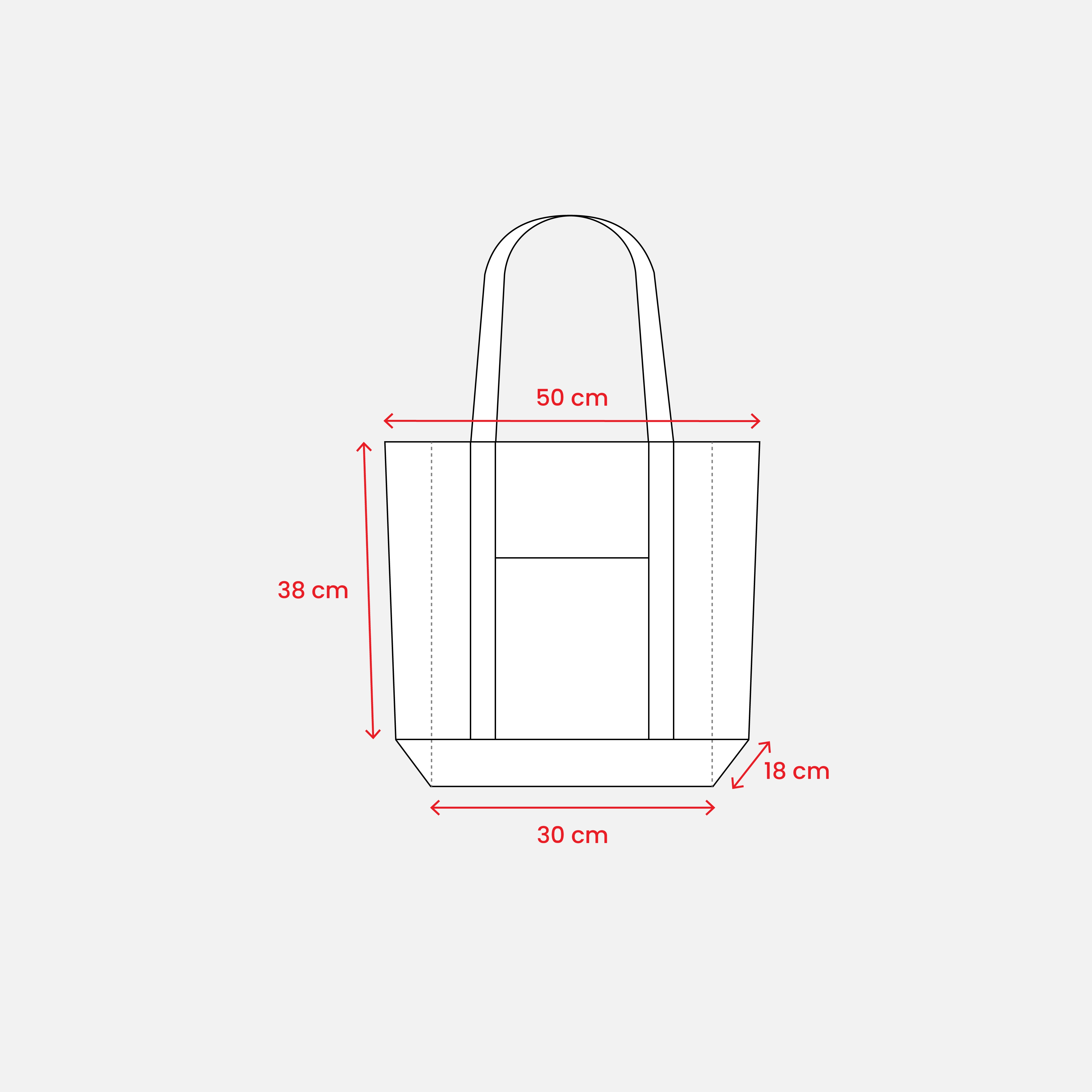 Immagine Shopper con soffietto alla base in cotone naturale