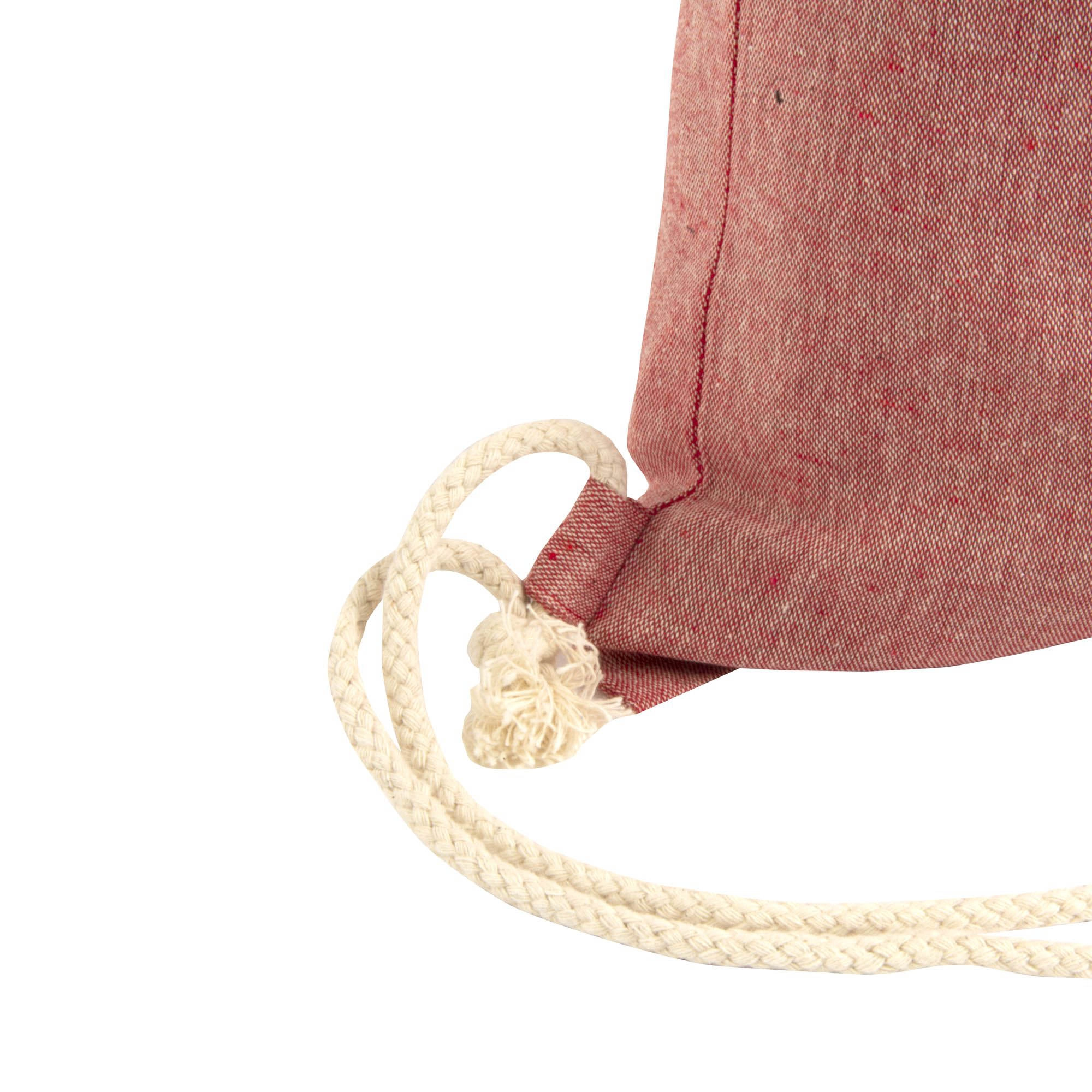 Immagine Zainetto in cotone riciclato effetto melange con chiusura a strozzo CORDINI AD ASOLA