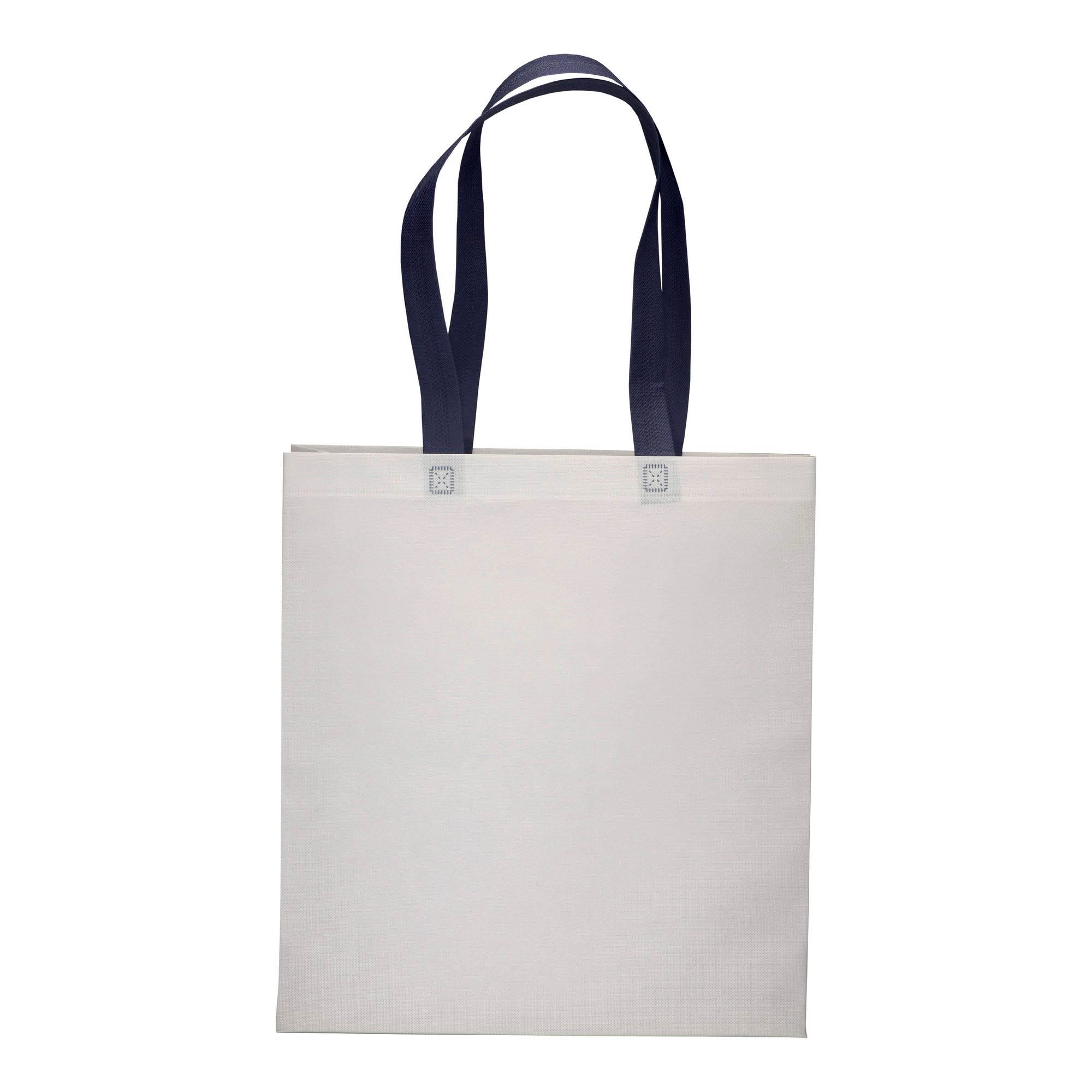 Immagine Shopper con soffietto in TNT 80 g/m2 termosaldato, manici lunghi