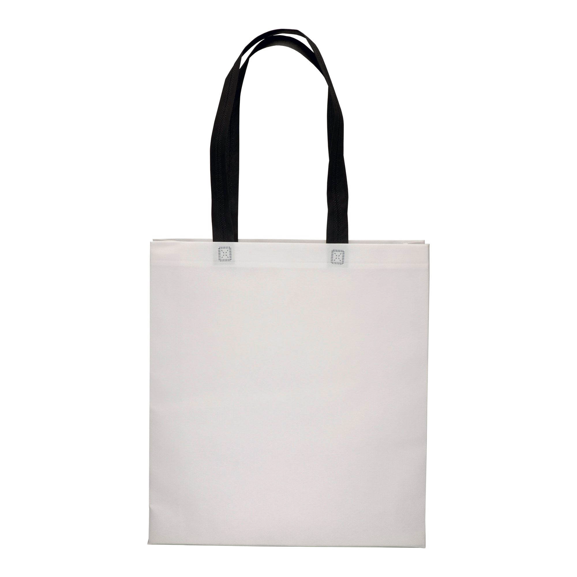 Immagine Shopper con soffietto in TNT 80 g/m2 termosaldato, manici lunghi