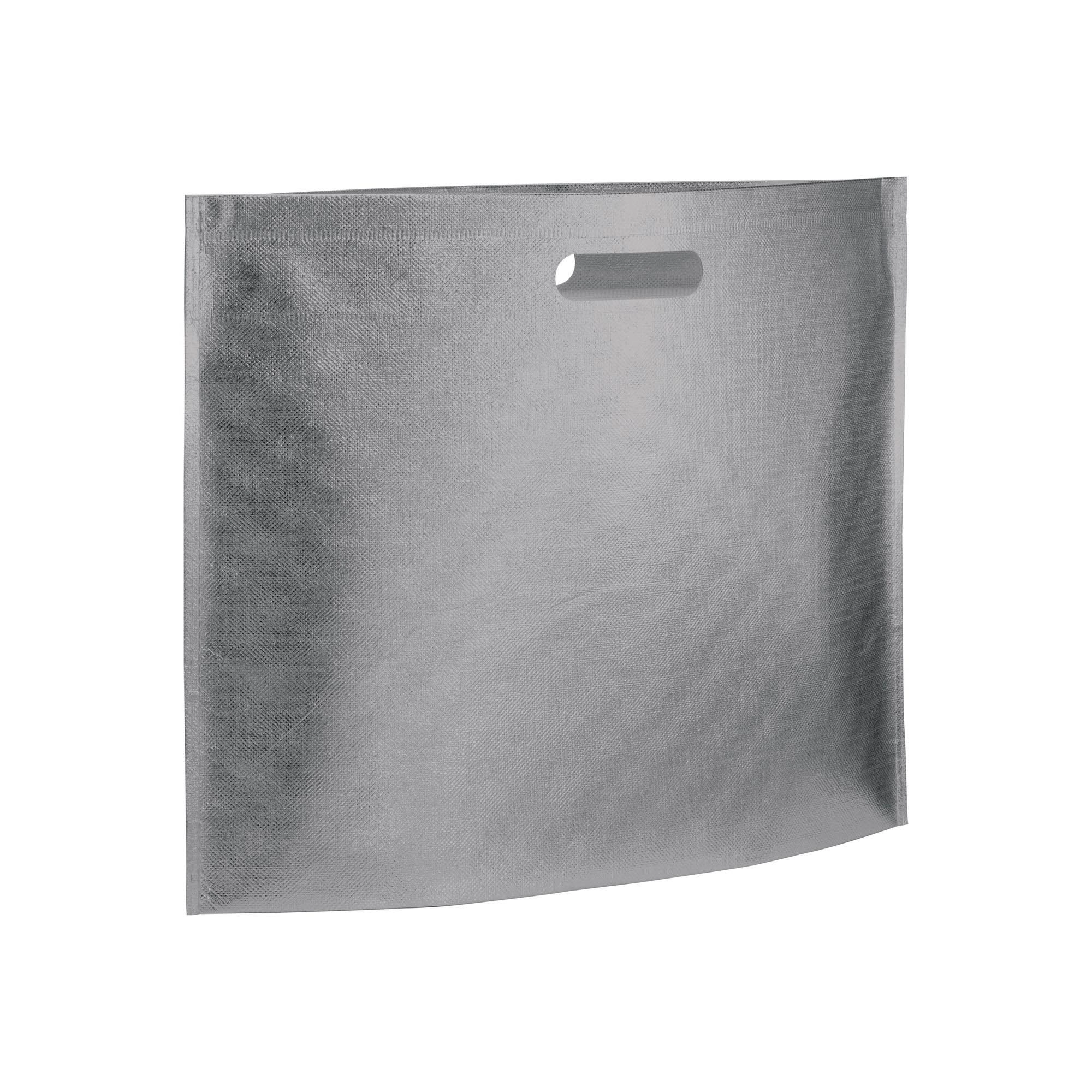 Immagine Shopper in TNT laminato metallizzata, manici corti