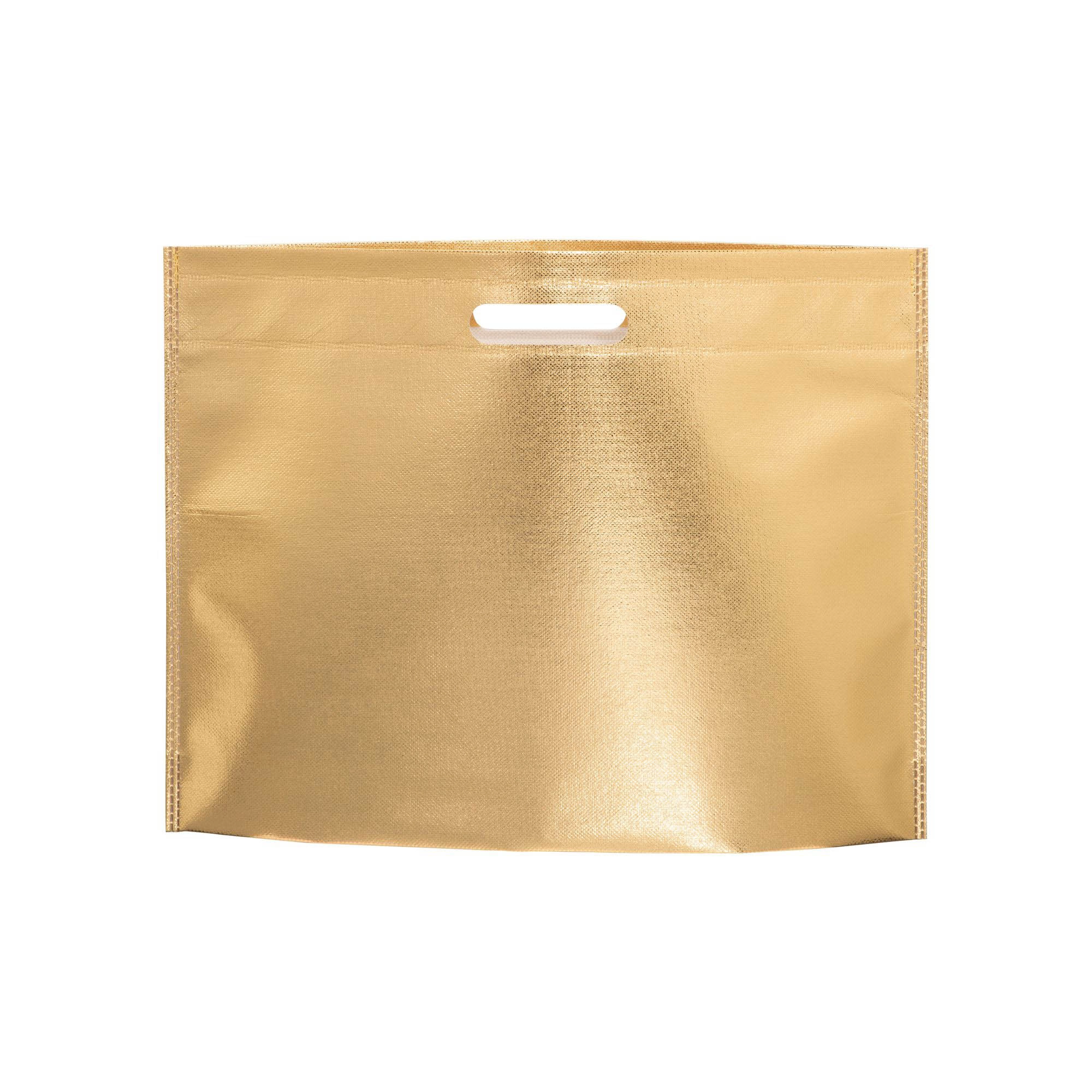 Immagine Shopper in TNT laminato metallizzata, manici corti