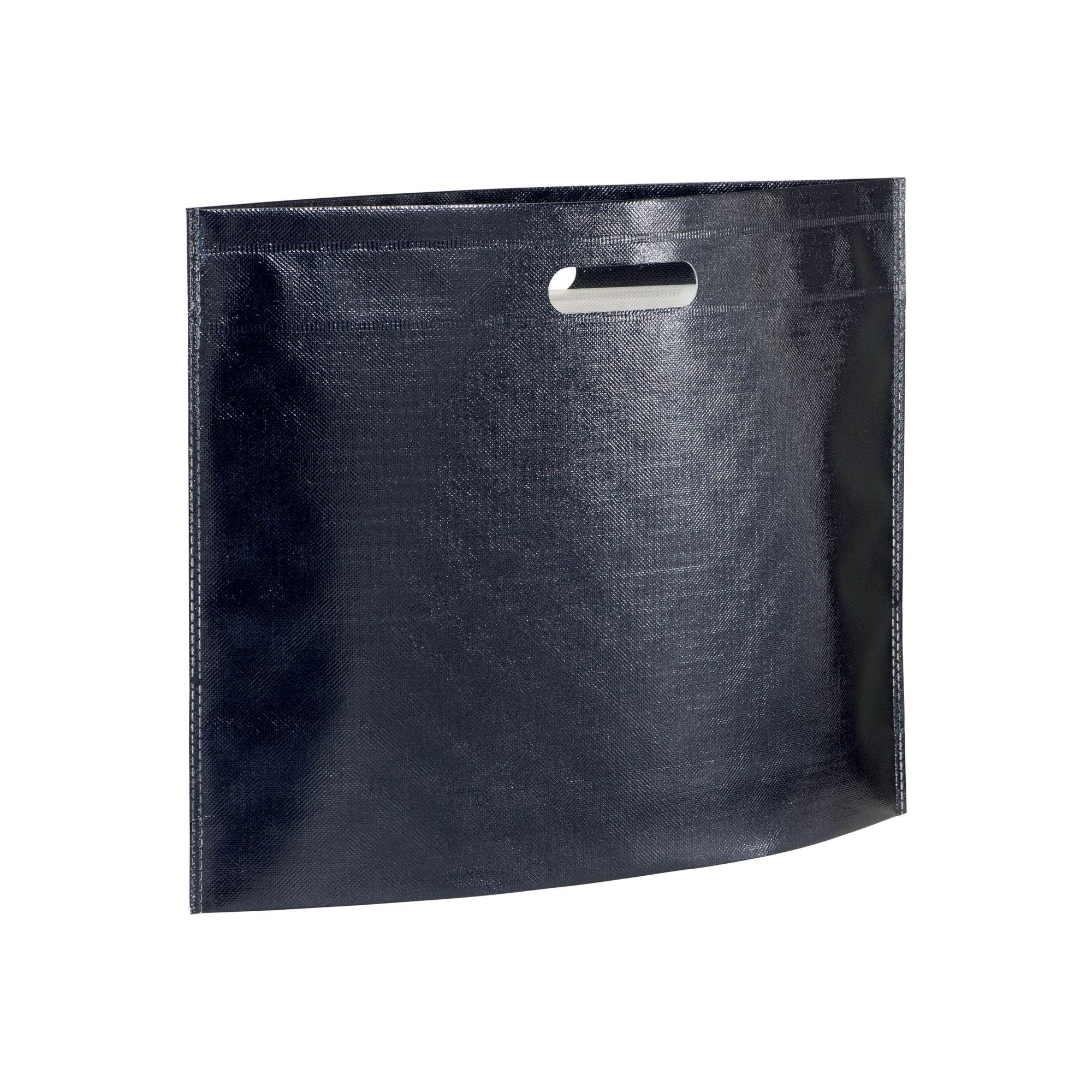 Immagine Shopper in TNT laminato metallizzata, manici corti