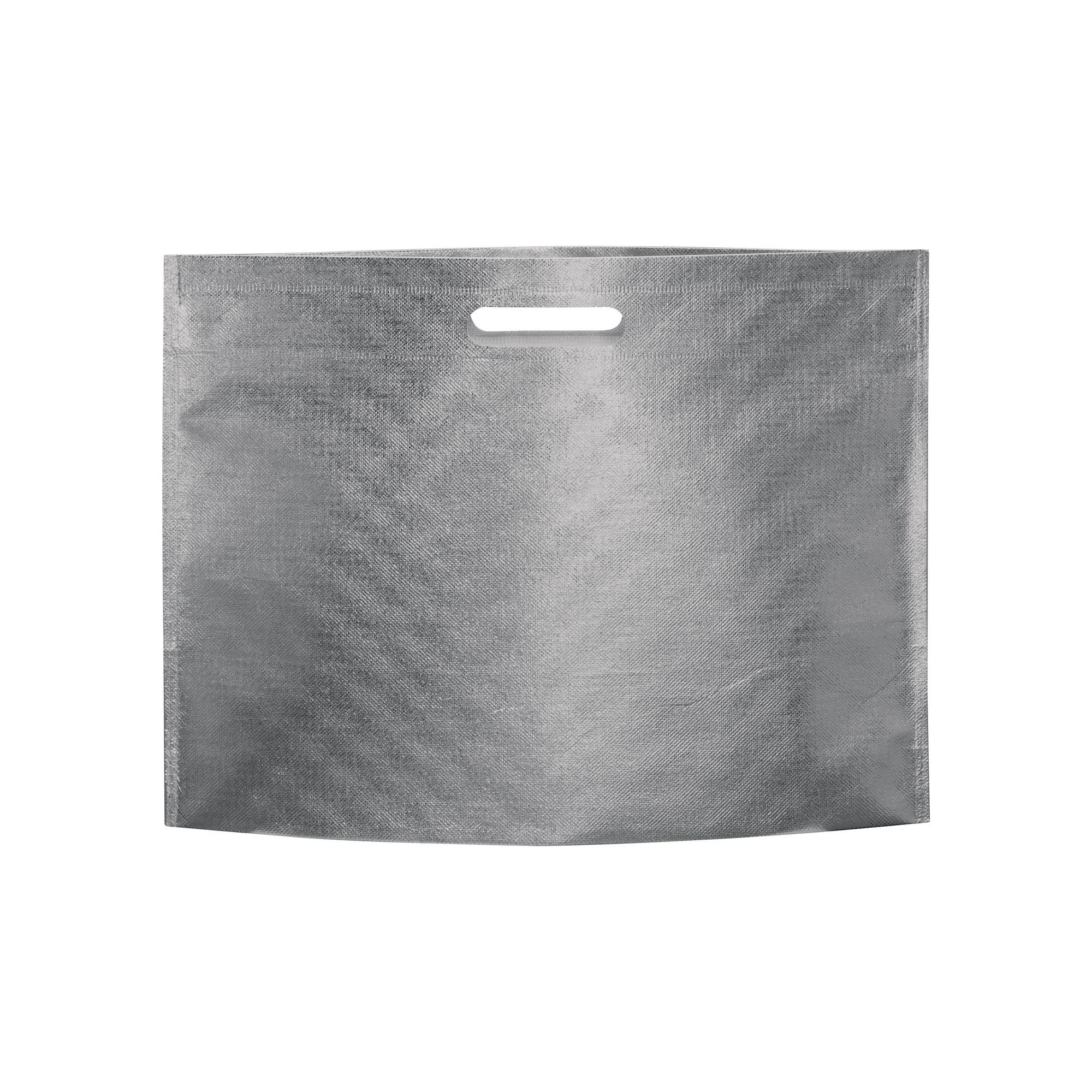 Immagine Shopper in TNT laminato metallizzata, manici corti