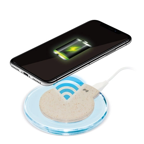 Immagine CARICABATTERIE WIRELESS 10W FIBRA DI GRANO 