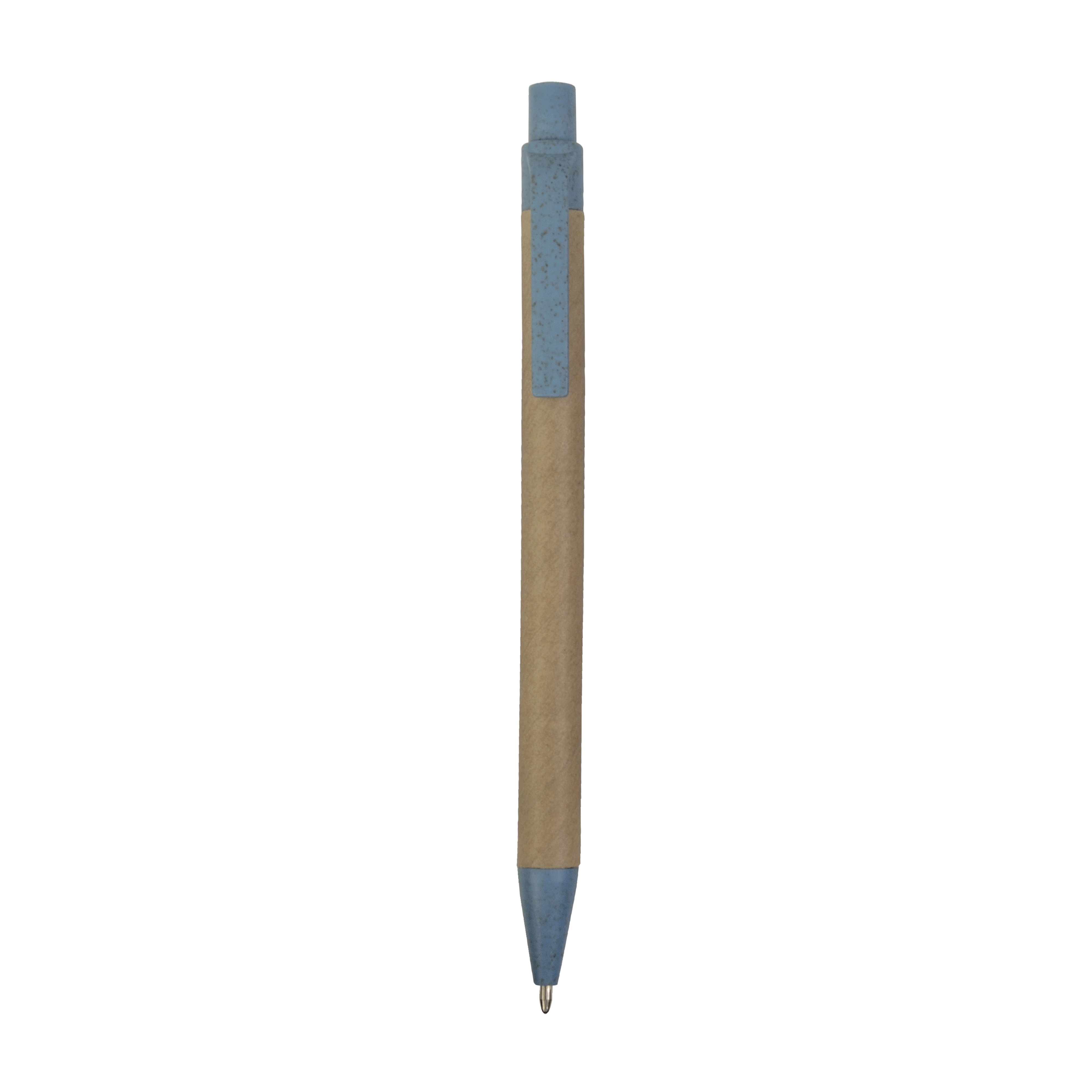 Immagine Penna a scatto in carta riciclata con dettagli in paglia di grano (50%) PP (50%)
