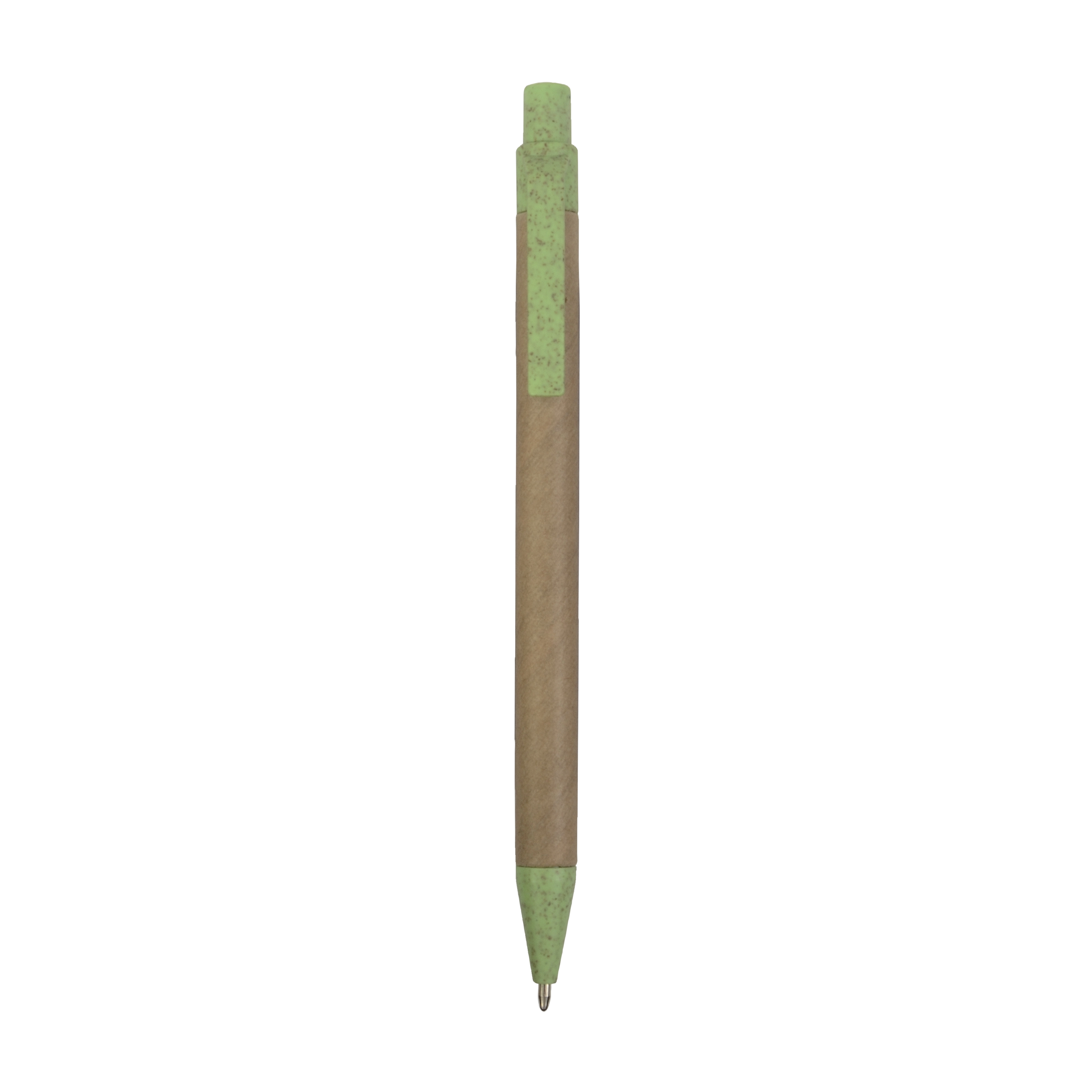 Immagine Penna a scatto in carta riciclata con dettagli in paglia di grano (50%) PP (50%)