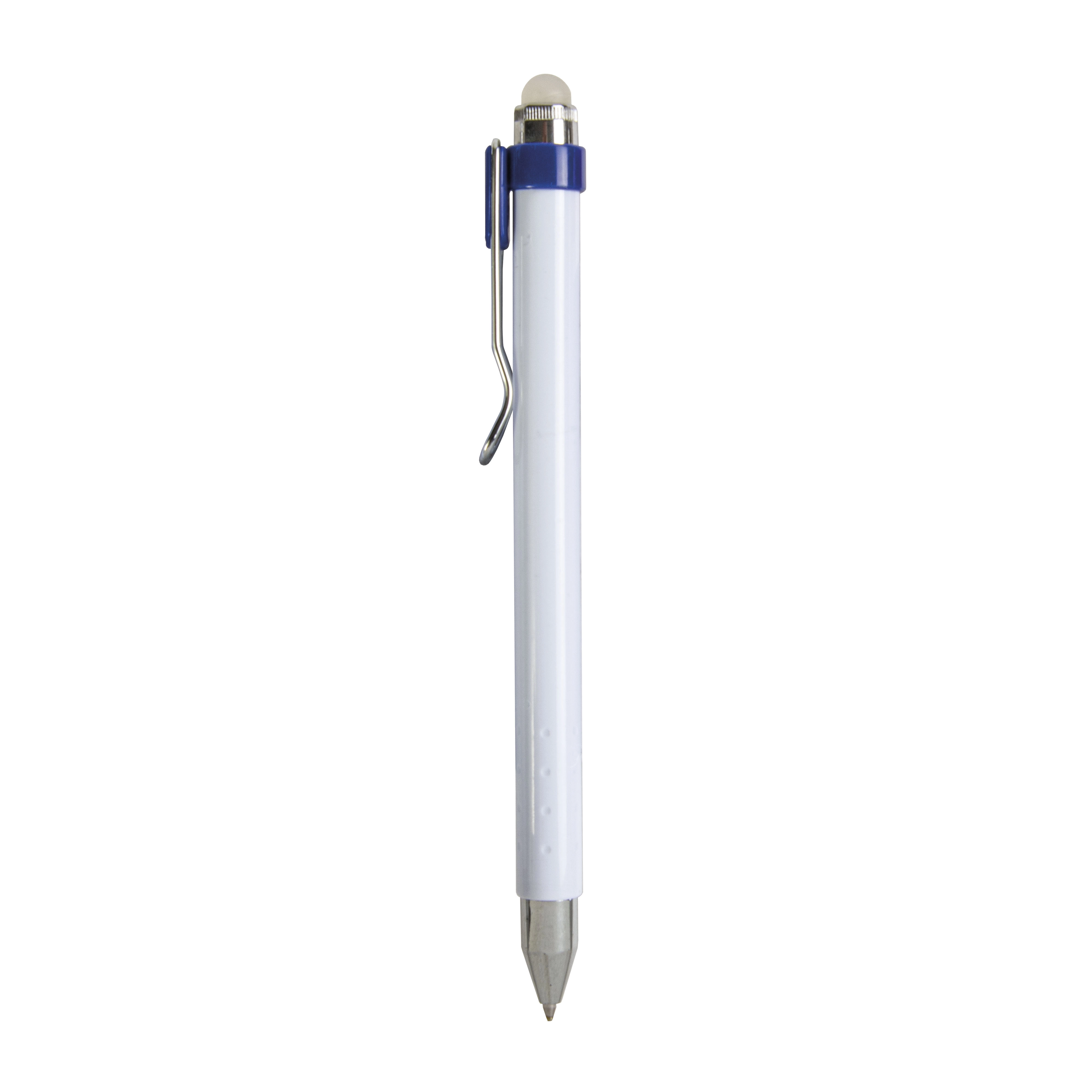 Immagine Penna a scatto plastica con inchiostro cancellabile e clip in metallo