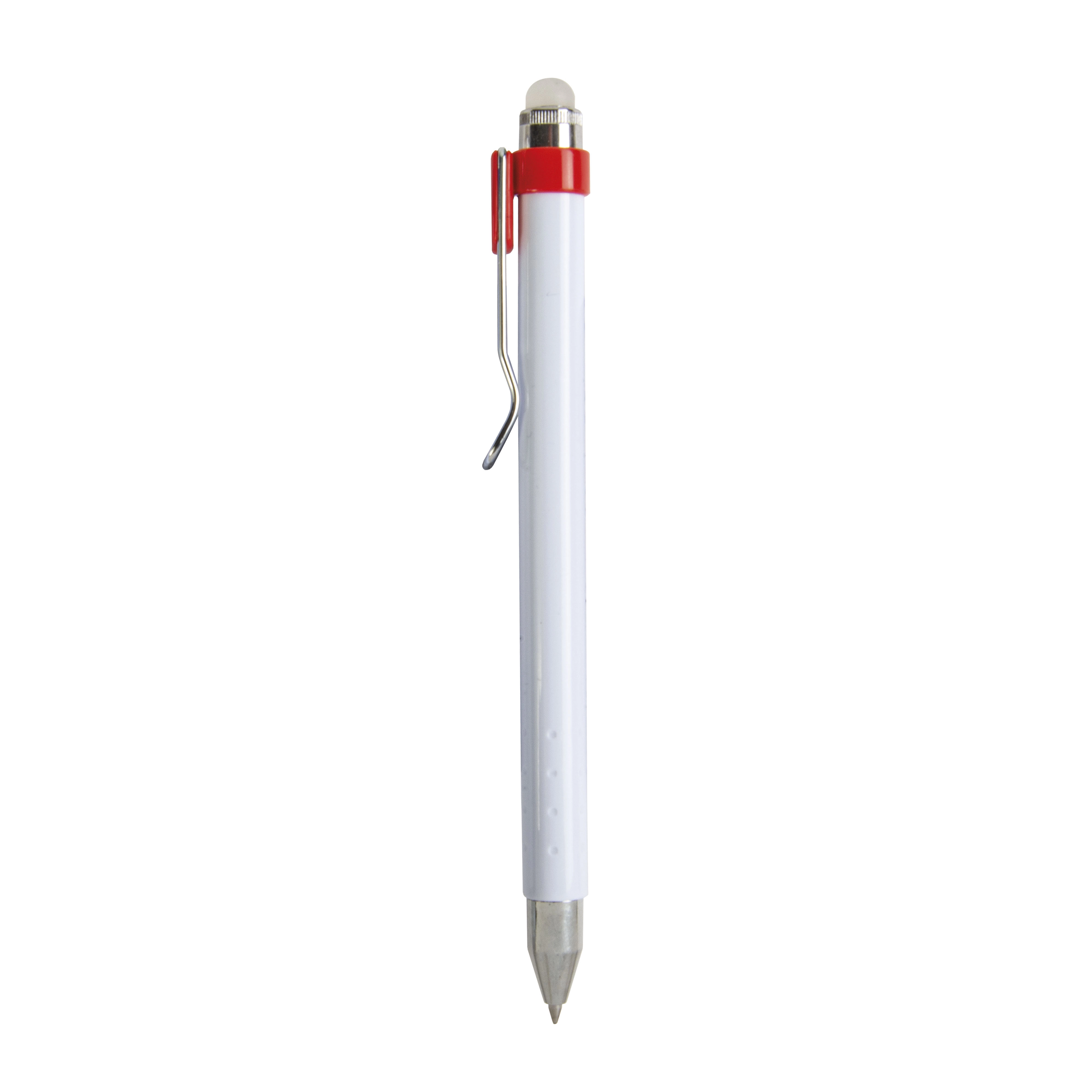 Immagine Penna a scatto plastica con inchiostro cancellabile e clip in metallo