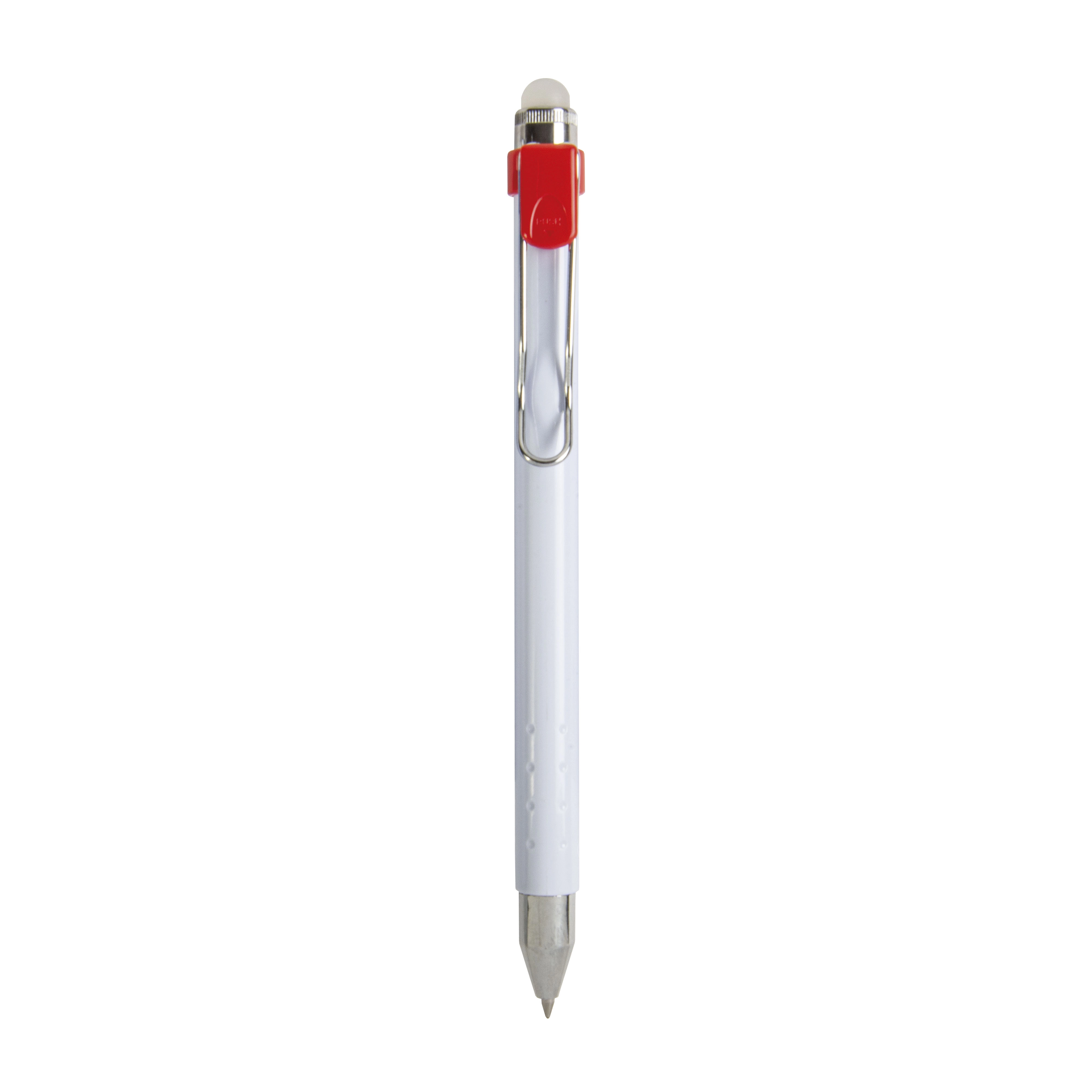 Immagine Penna a scatto plastica con inchiostro cancellabile e clip in metallo
