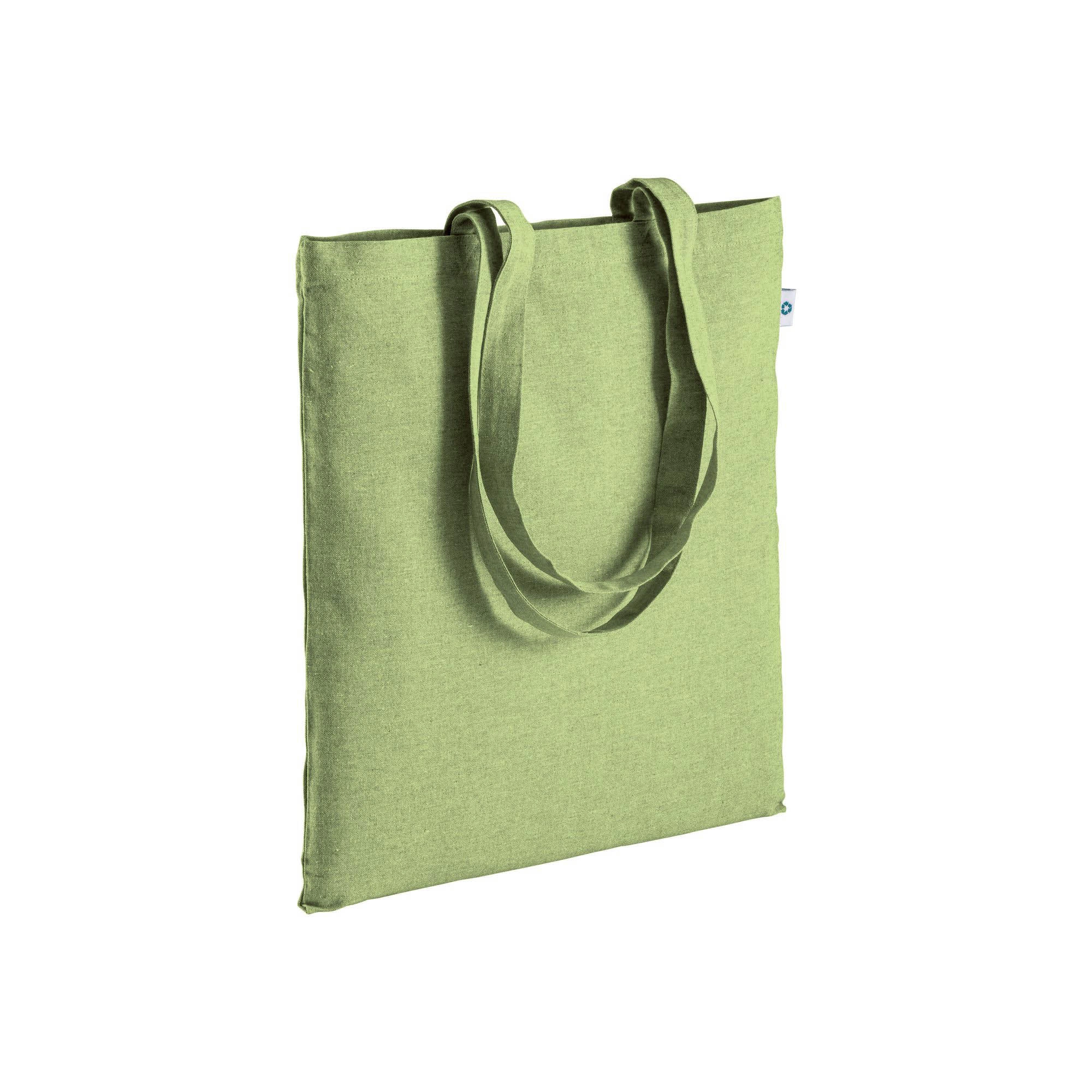 Immagine Shopper in cotone riciclato 190 g/m2, manici lunghi