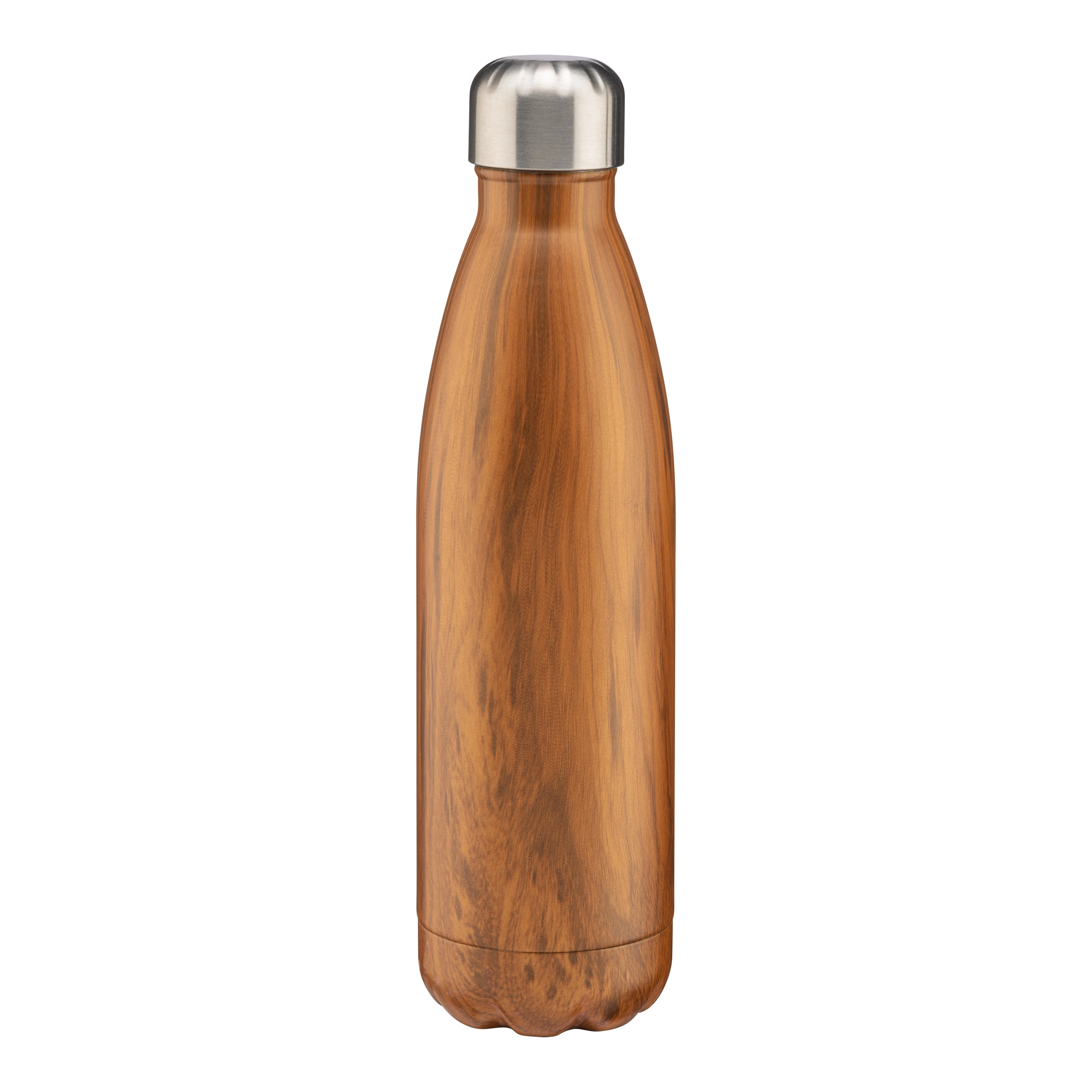 Immagine Thermos in acciaio inossidabile capacità 500 ml con doppia parete isolante. Effetto legno