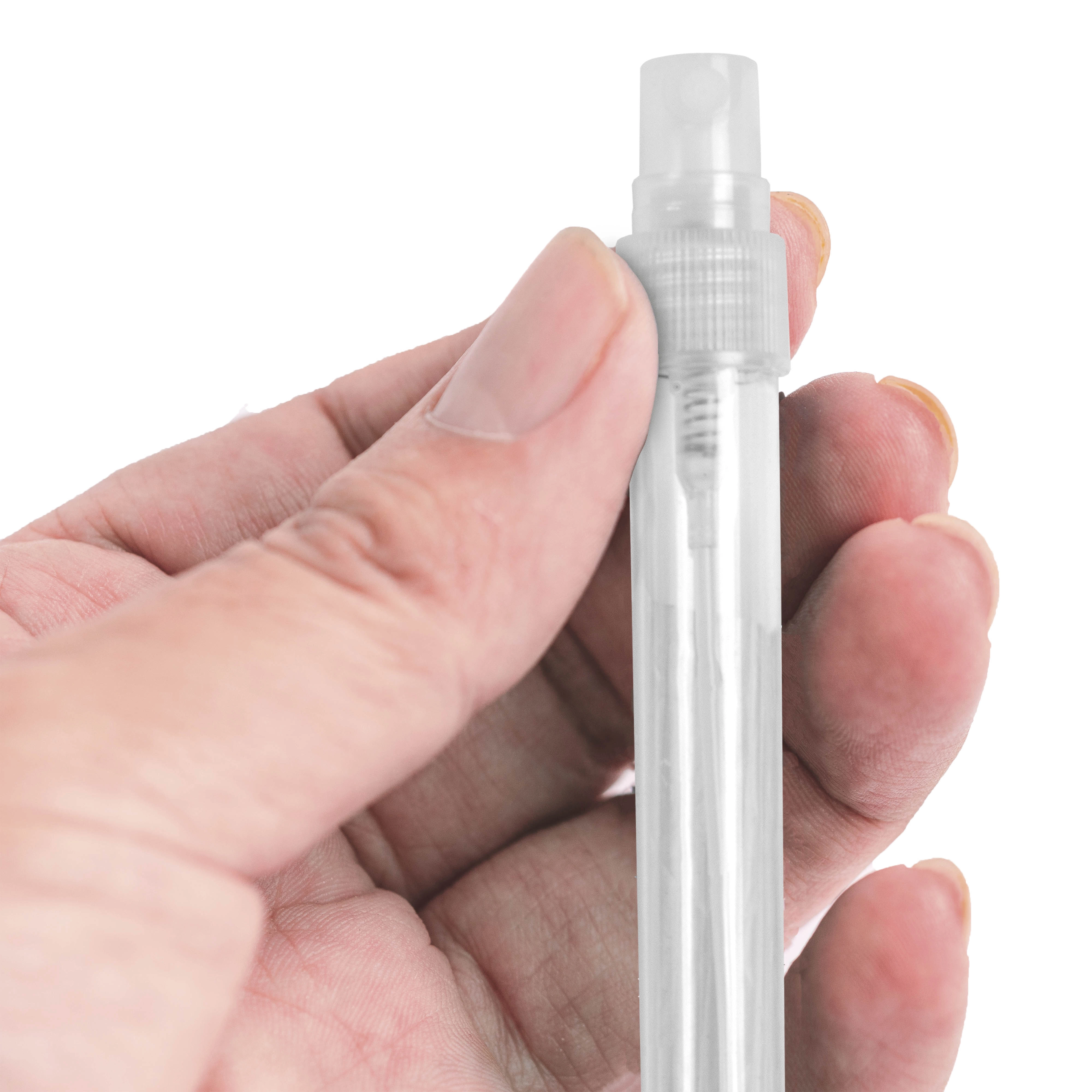 Immagine Penna a sfera in ABS con erogatore spray da 10 ml riempibile (liquido non incluso)