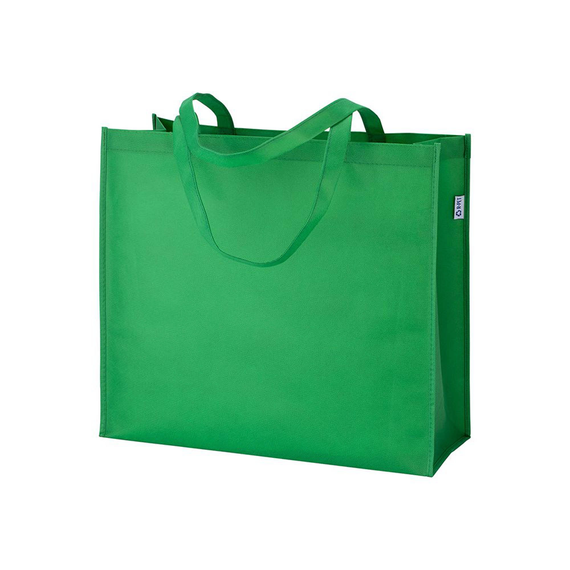 Immagine Shopper con soffietto in R-pet 80g/m2, manici lunghi