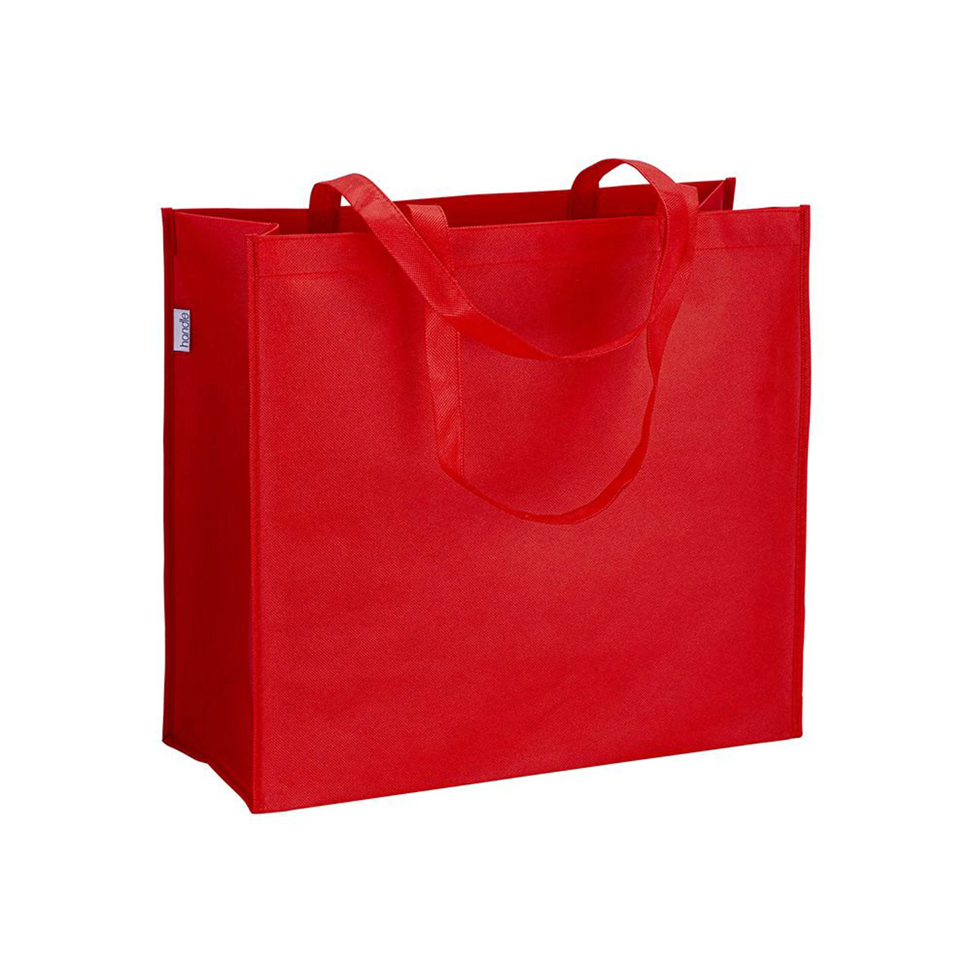 Immagine Shopper con soffietto in R-pet 80g/m2, manici lunghi