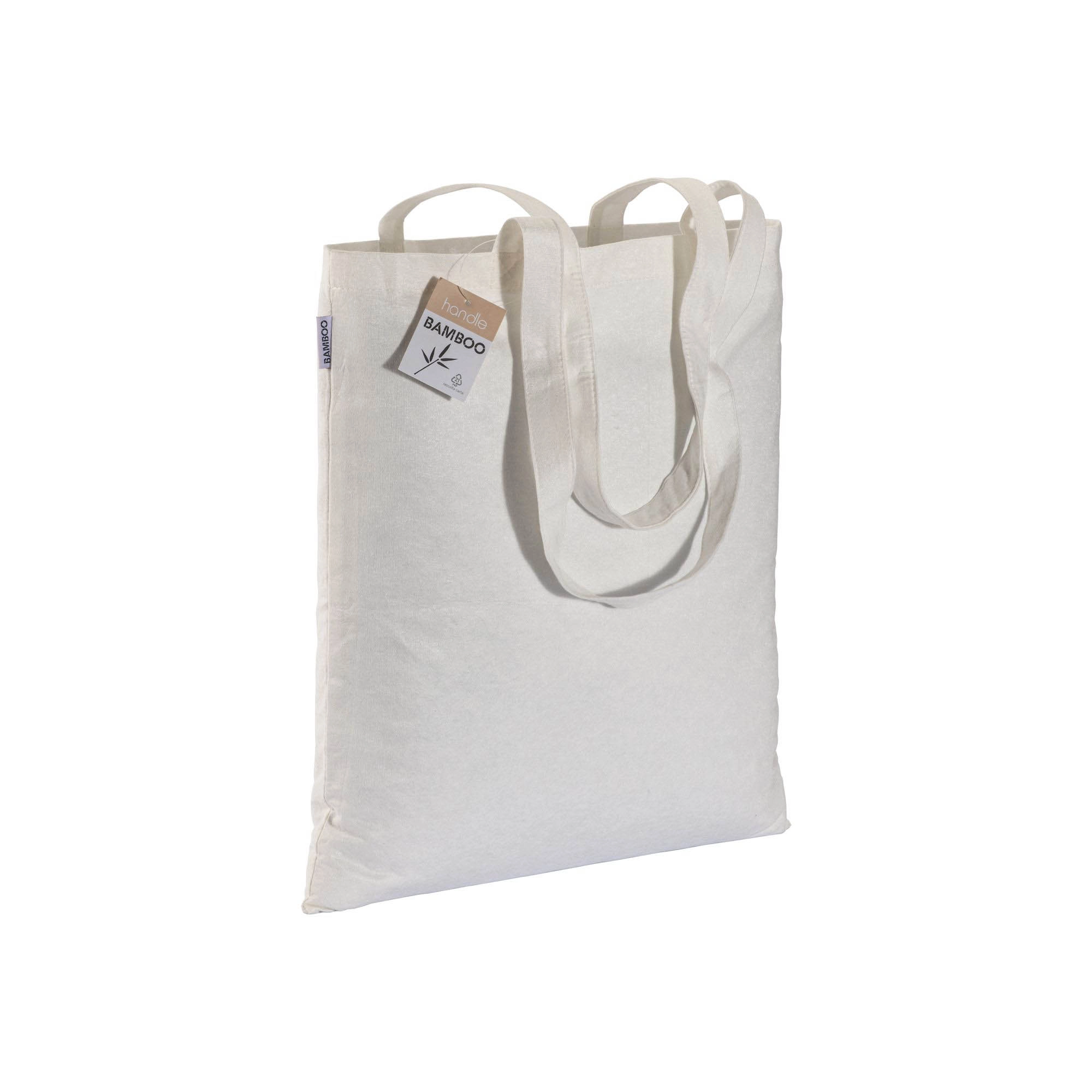 Immagine Shopper in fibra di bambù 135 g/m2, manici lunghi