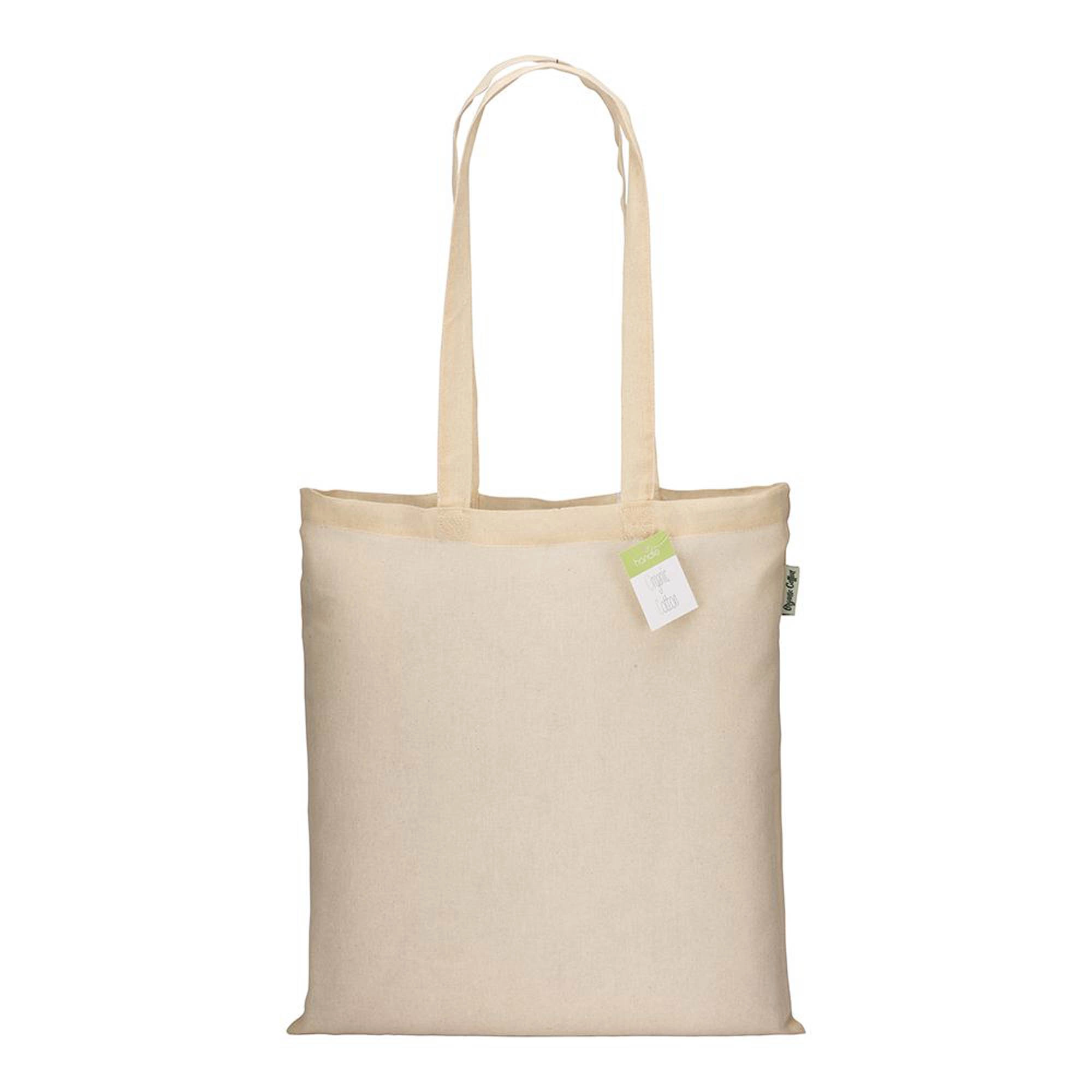 Immagine Shopper in cotone biologico da 100 g/m2, manici lunghi