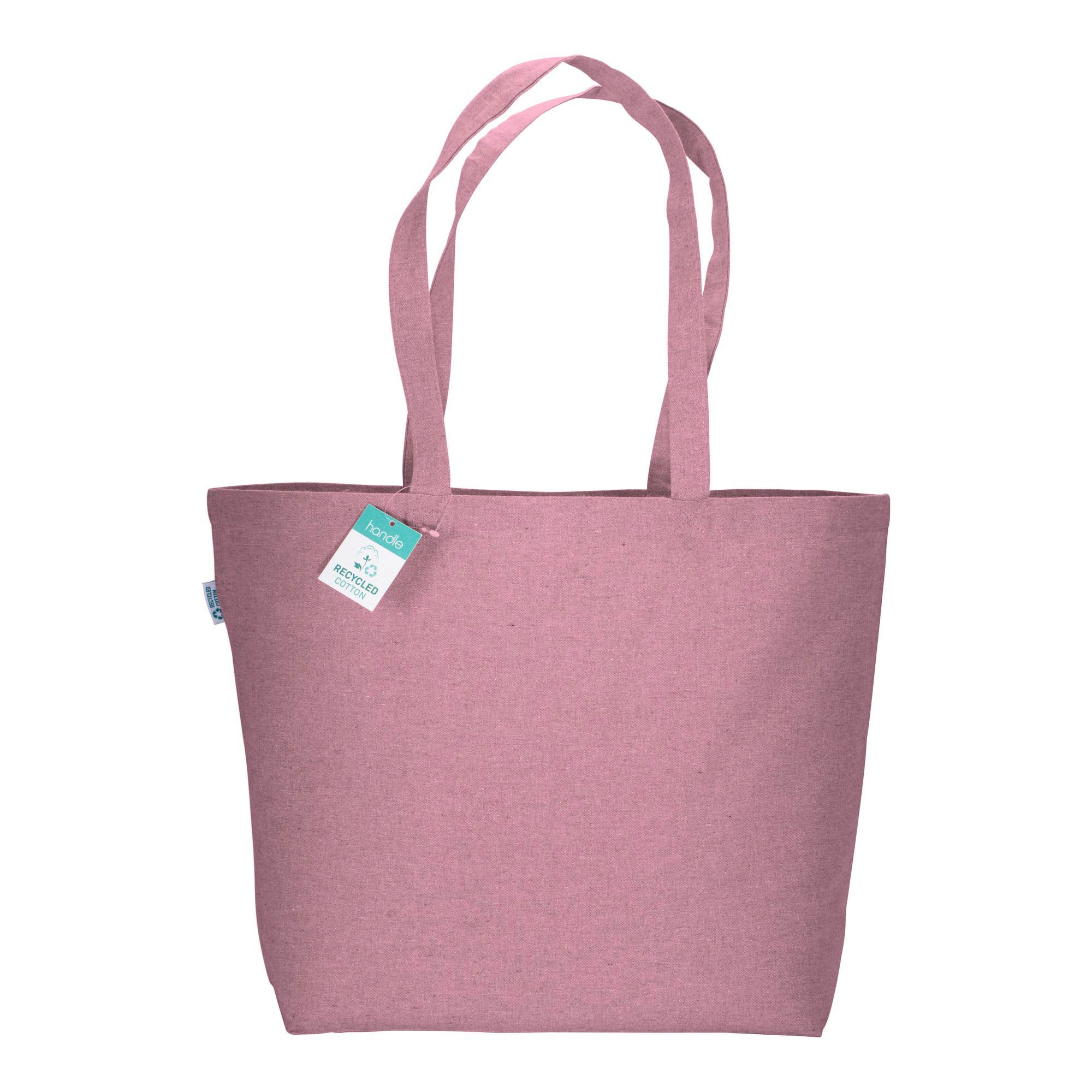 Immagine Shopper in cotone riciclato 190 g/m2 con soffietto alla base, manici lunghi