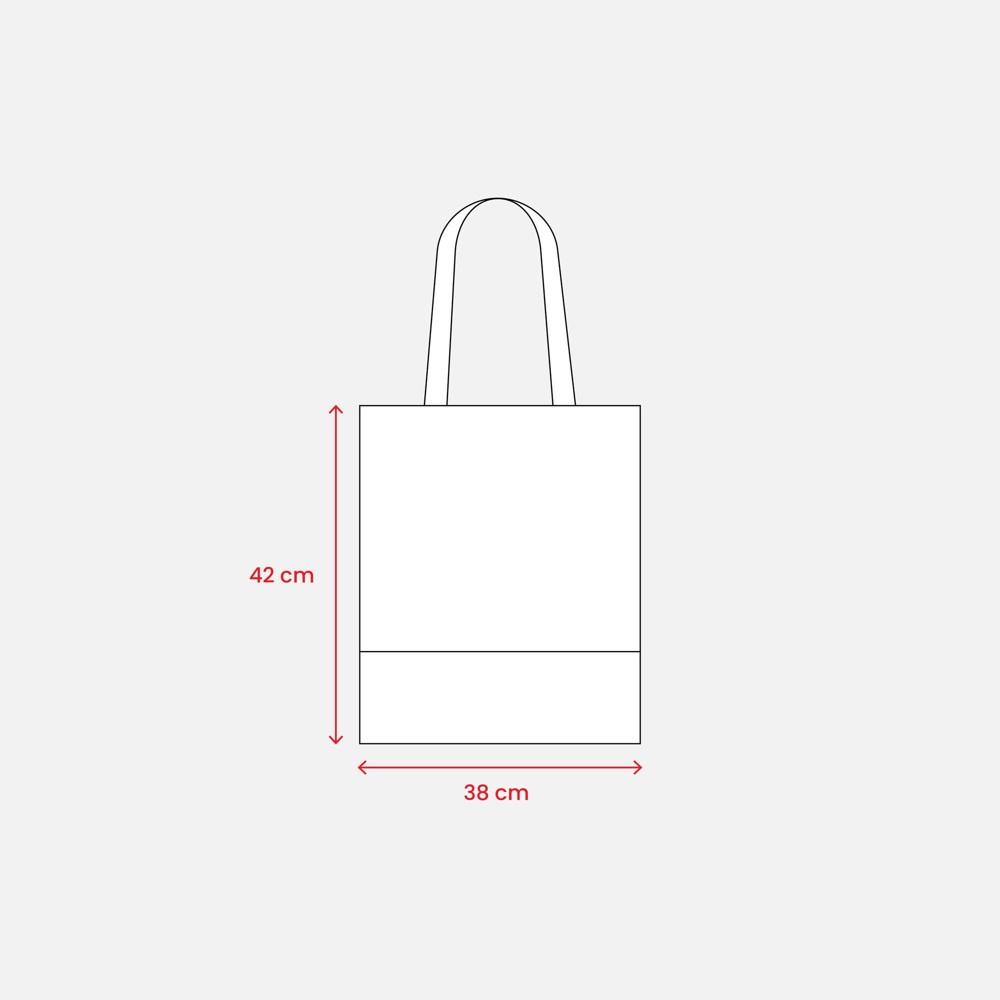 Immagine Shopper in cotone 230 g/m2, base in juta, manici lunghi