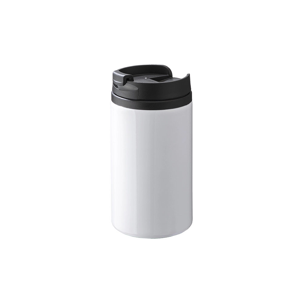 Immagine Tazza in metallo con interno, manico e tappo in plastica. Adatta per la stampa sublimatica