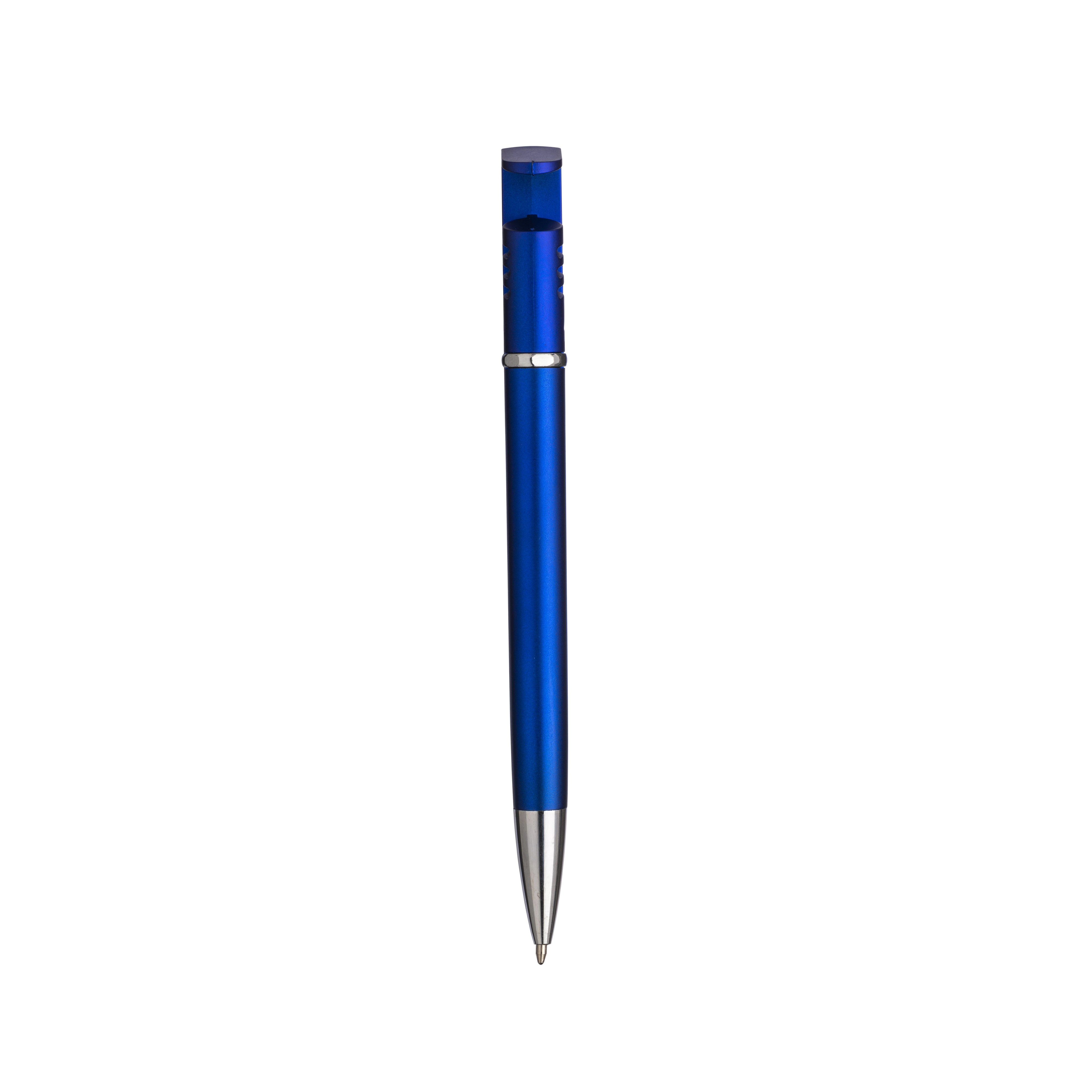 Immagine Penna twist in plastica con fusto metallizzato, stand portacellulare