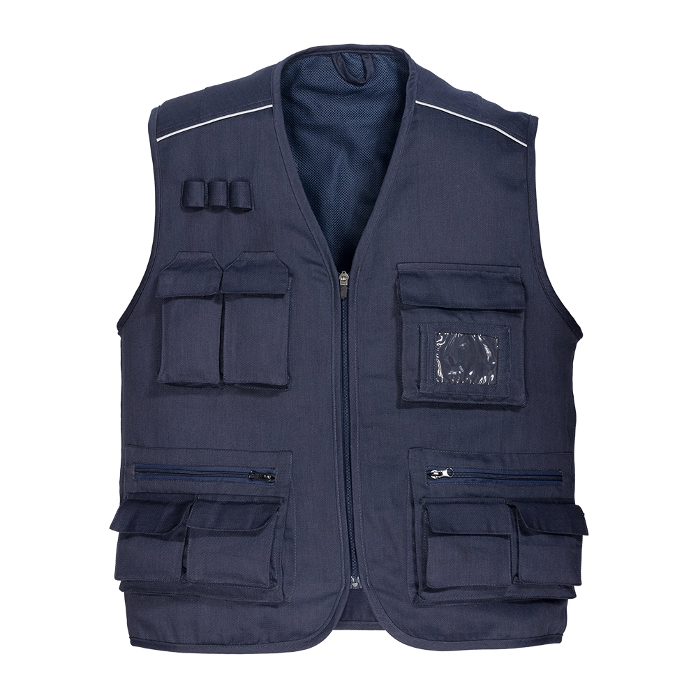 Immagine Gilet multi tasche in polycotton, chiusura a zip, 5 tasche frontali