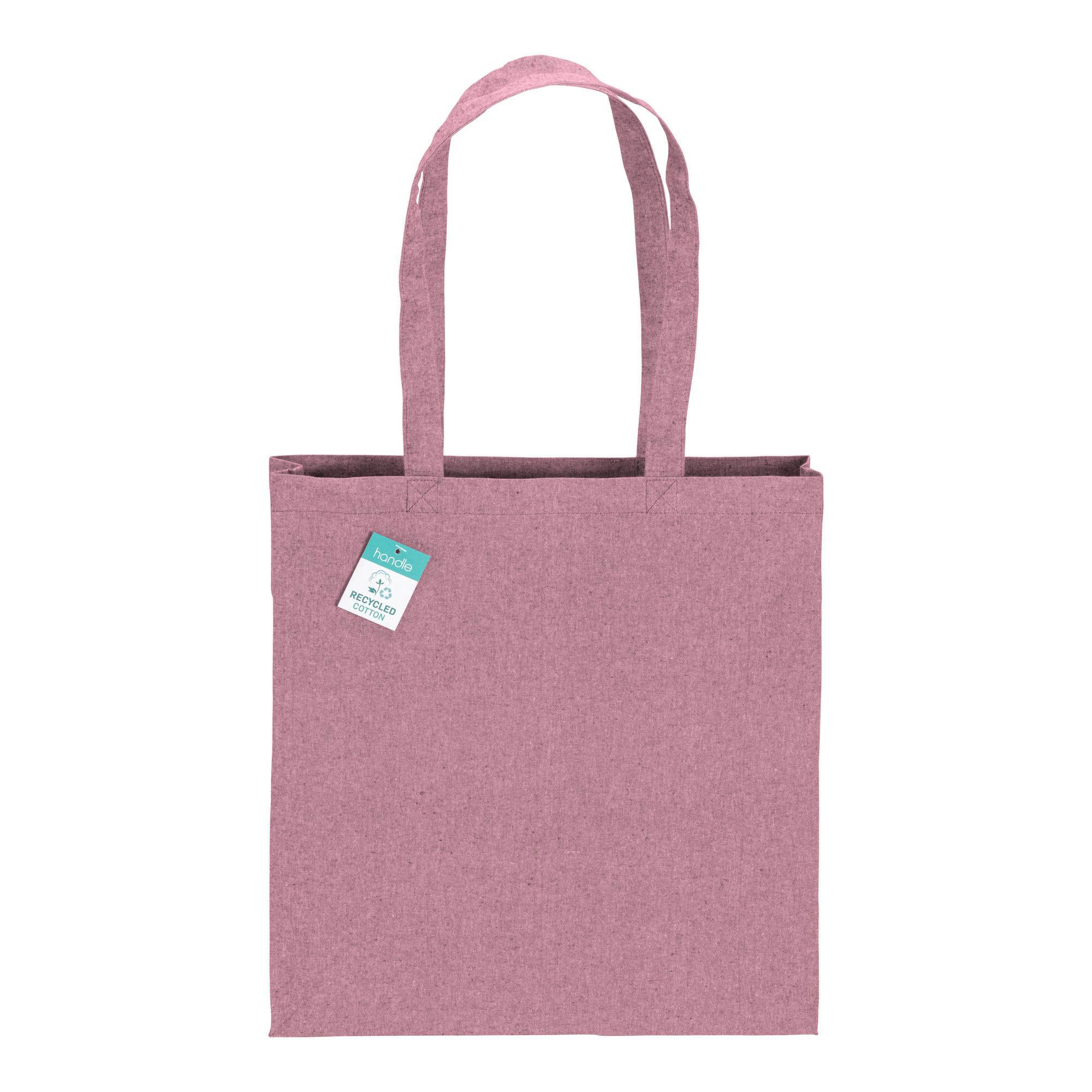 Immagine Shopper in cotone riciclato 190 g/m2, manici lunghi e soffietto