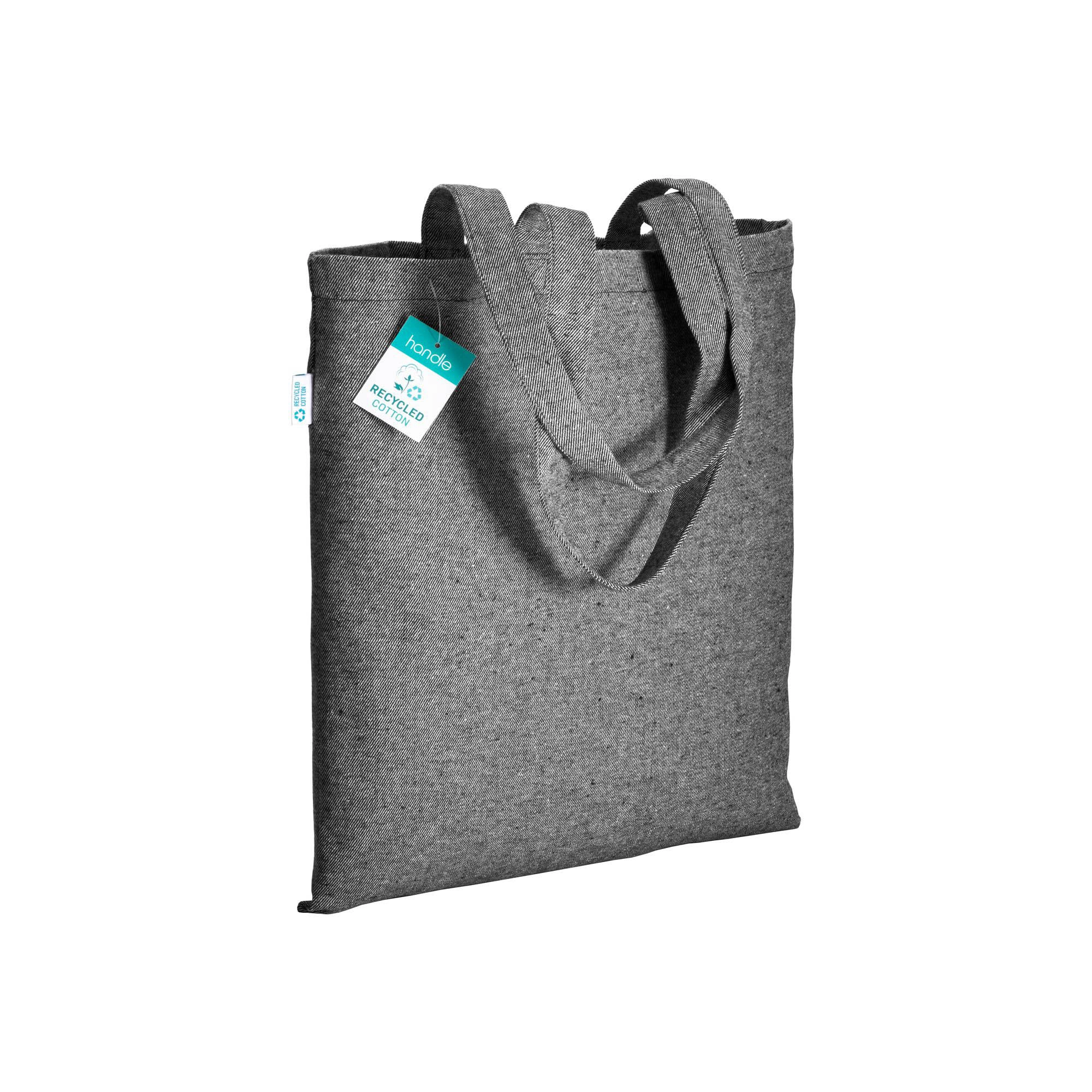 Immagine Shopper in cotone riciclato 280 g/m2, manici lunghi