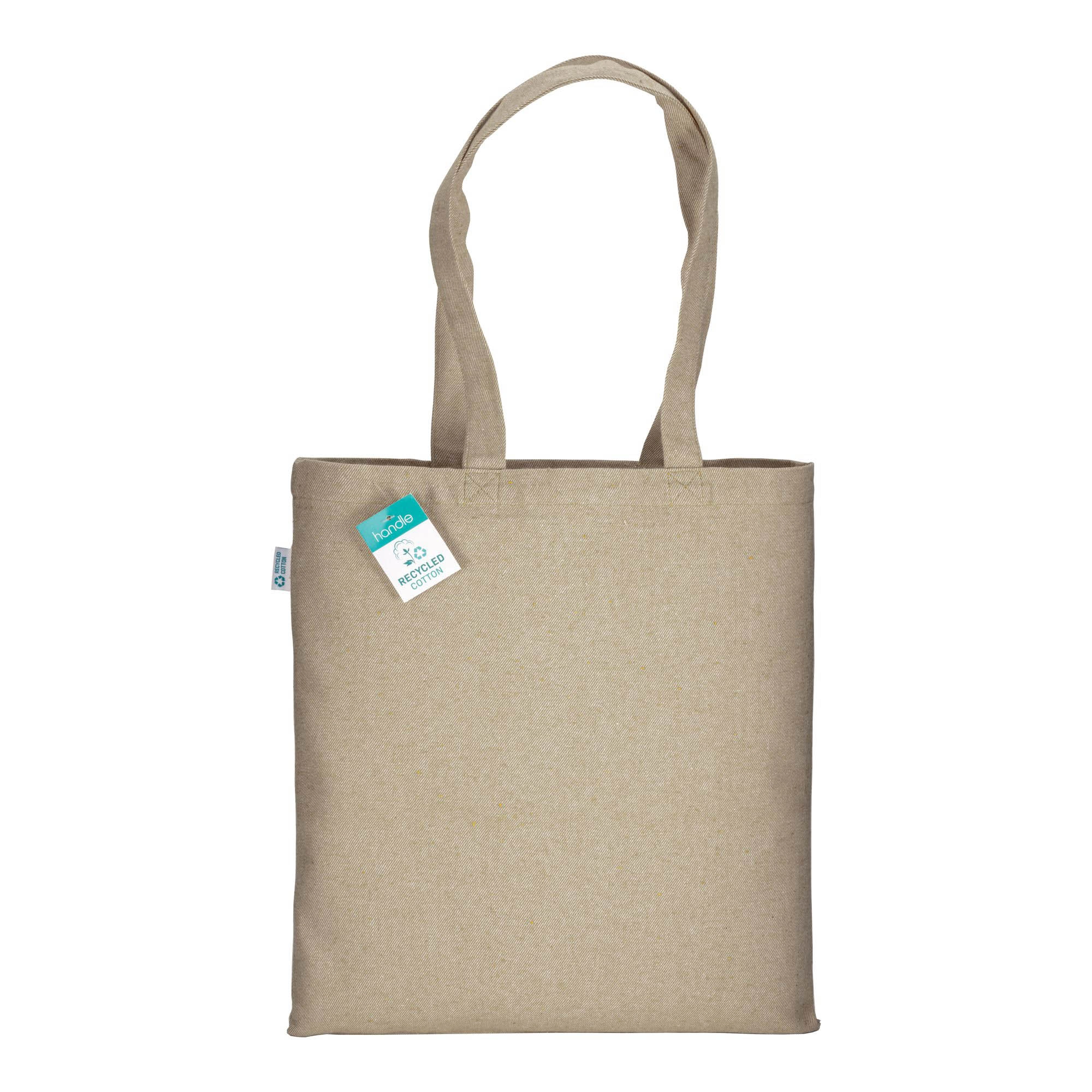 Immagine Shopper in cotone riciclato 280 g/m2, manici lunghi