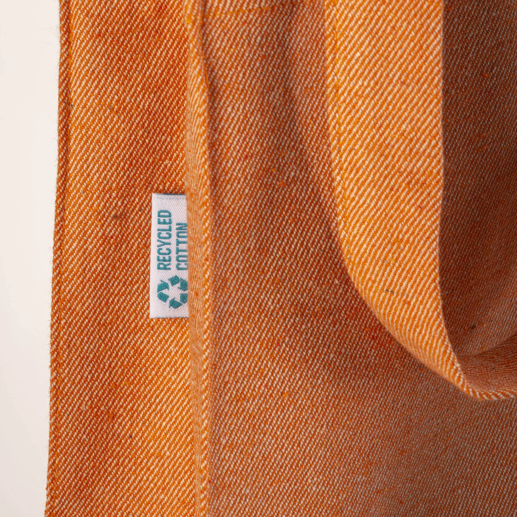 Immagine Shopper in cotone riciclato 280 g/m2, manici lunghi e soffietto