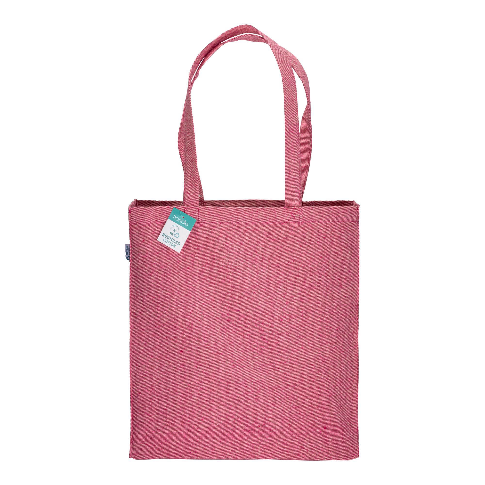 Immagine Shopper in cotone riciclato 280 g/m2, manici lunghi e soffietto