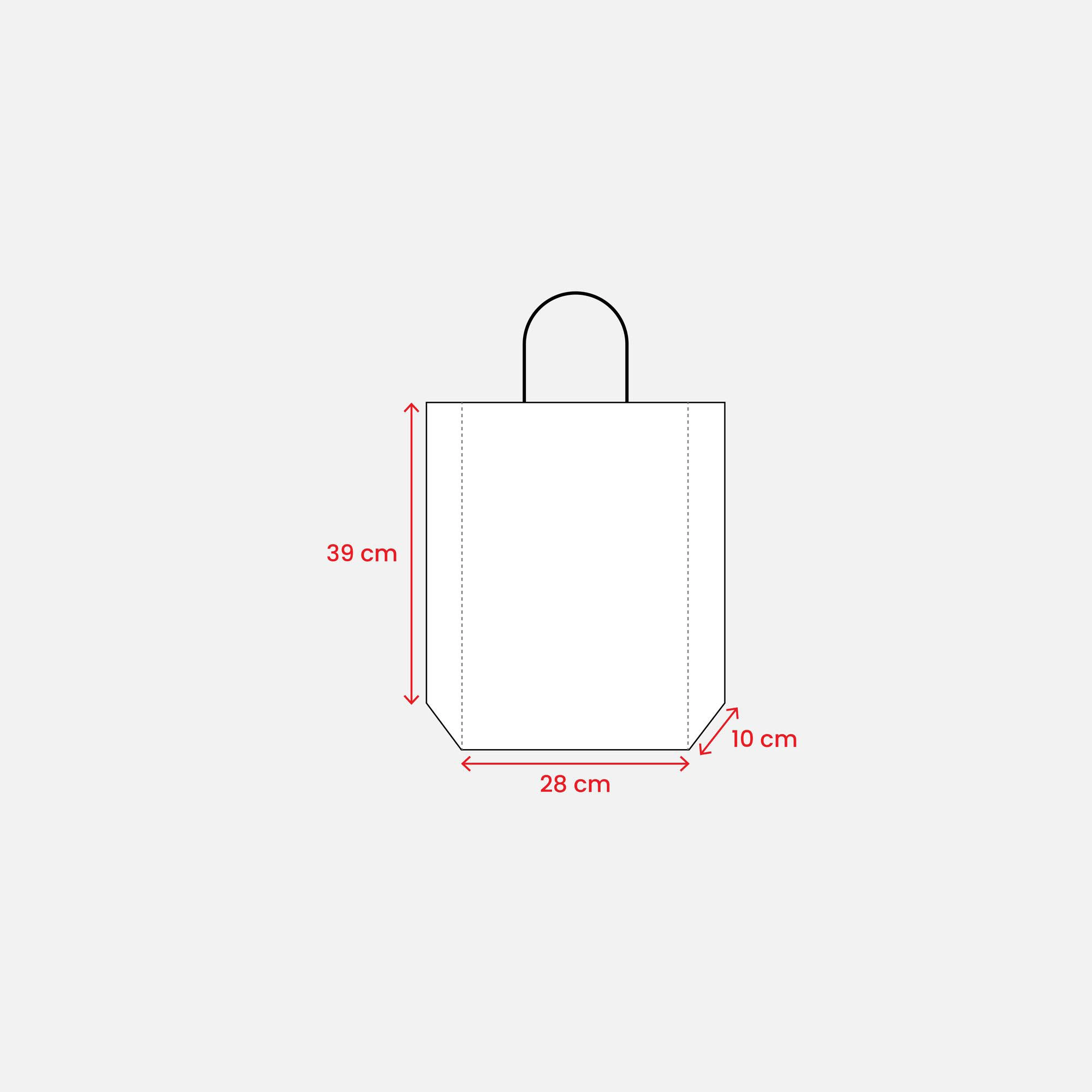 Immagine Shopper in carta riciclata 100 gr/m2 con soffietto