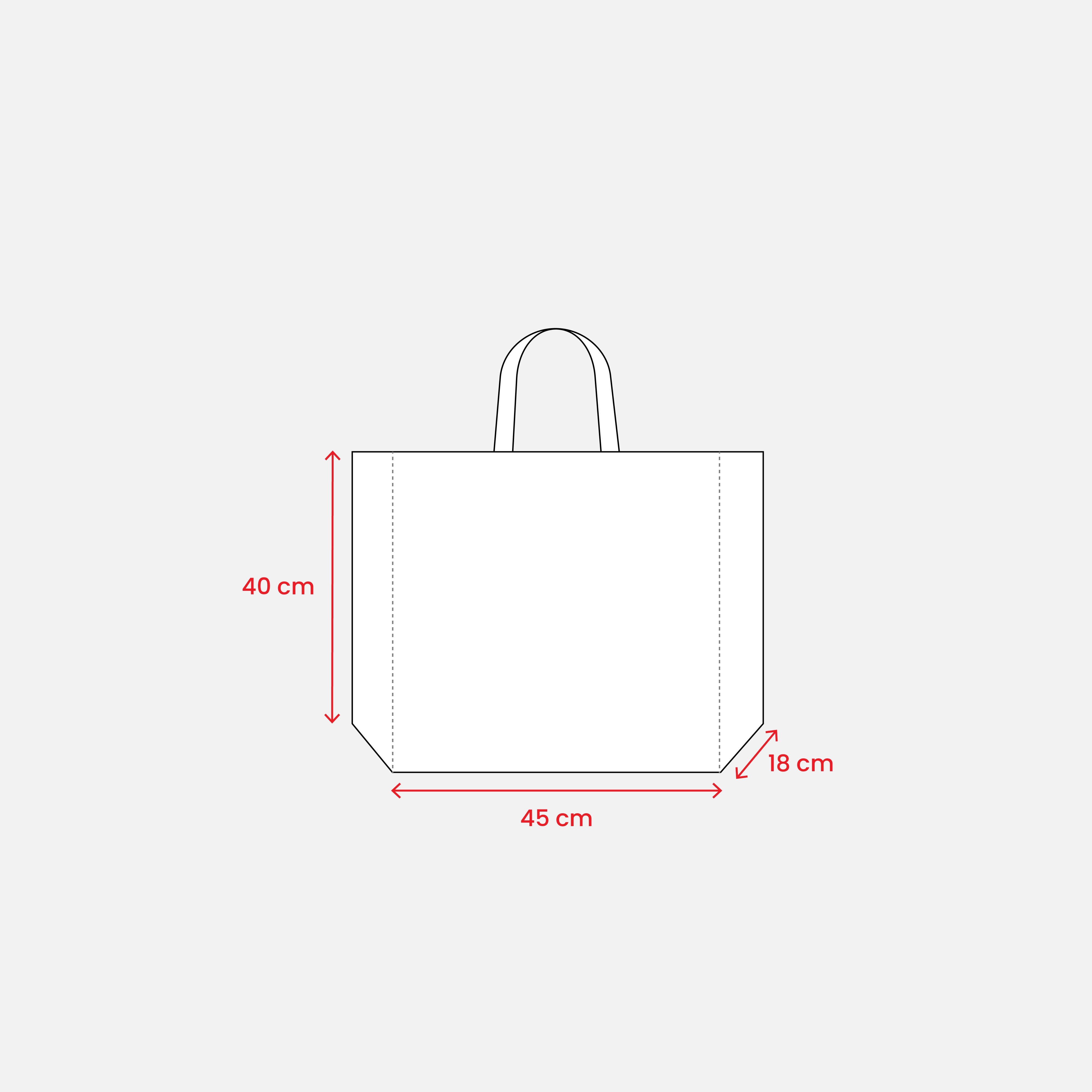 Immagine Shopper in PP riciclato laminato 120g/m2, manici corti e soffietto