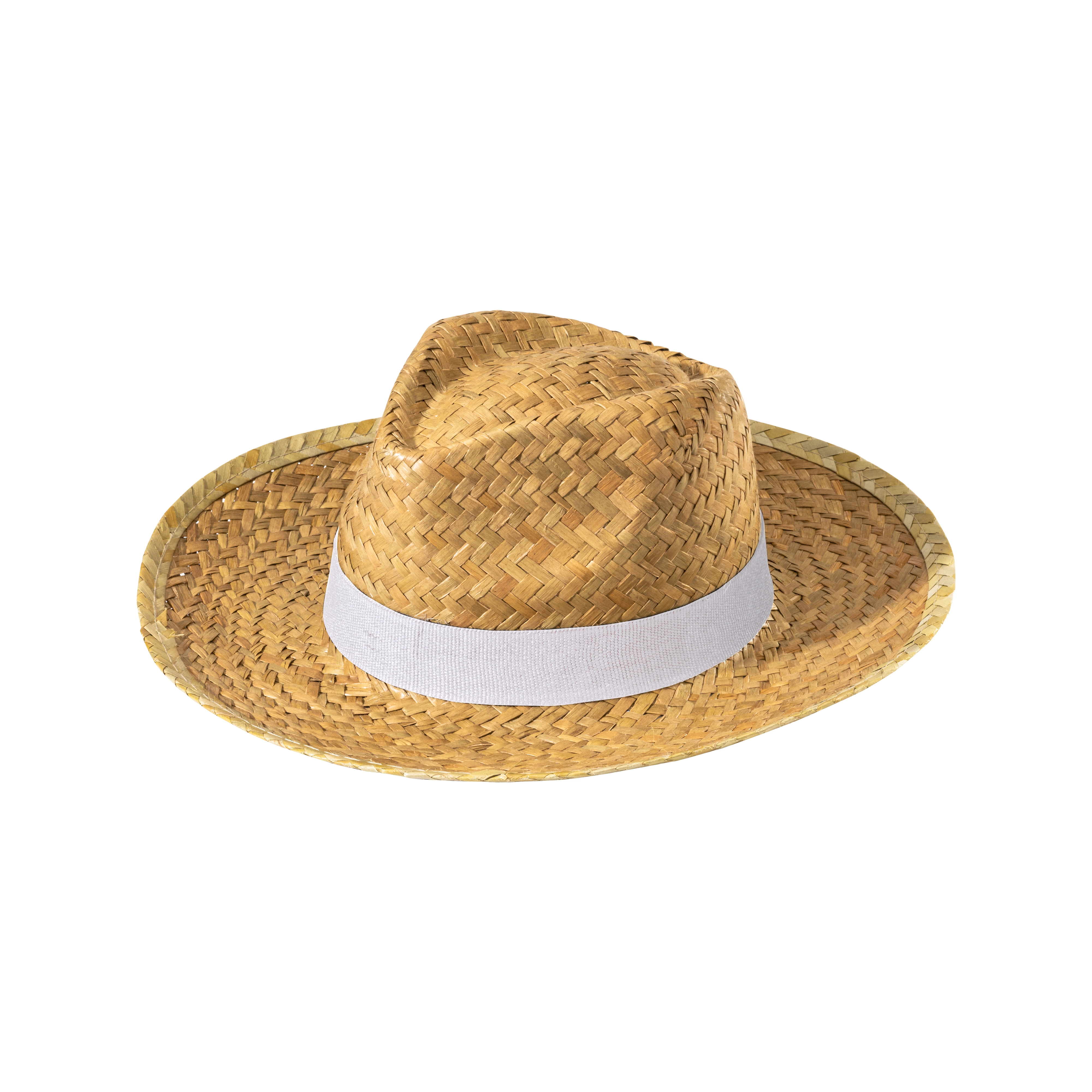 Immagine Cappello in paglia con fascia elastica 3 cm applicabile e personalizzabile