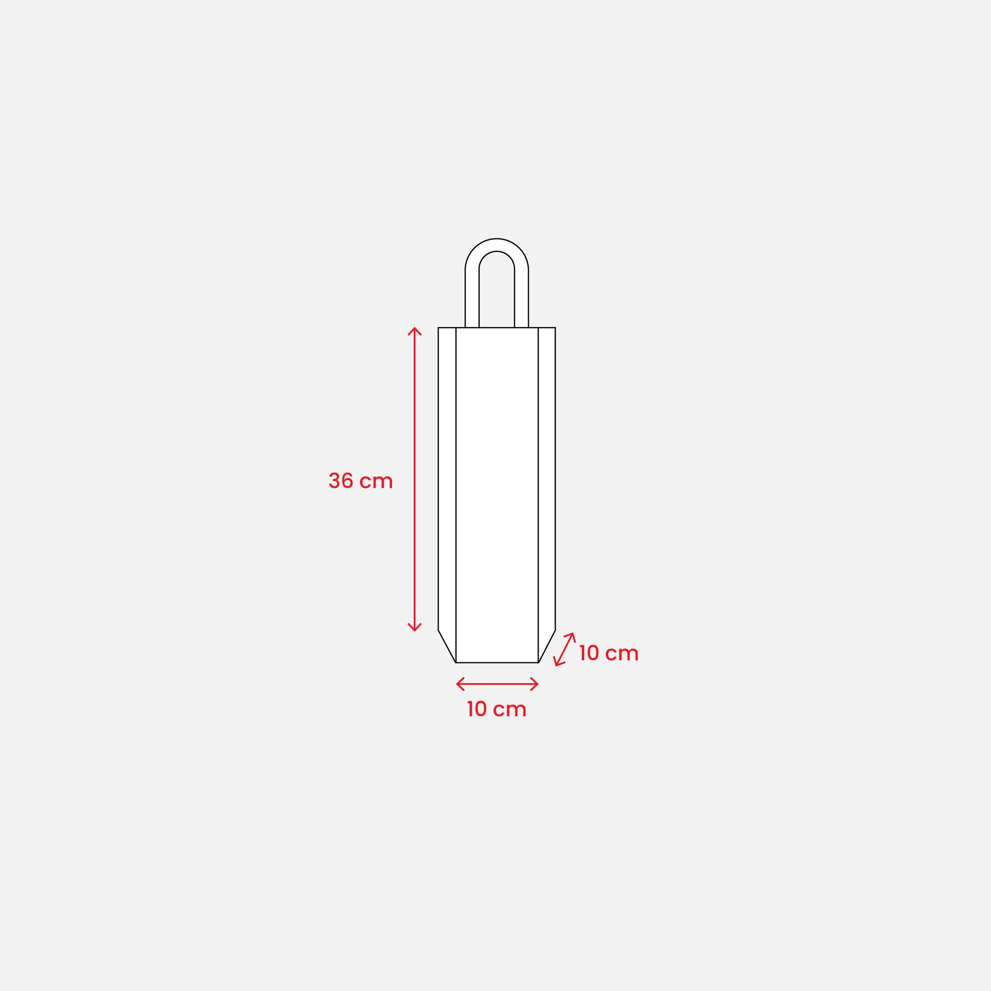 Immagine Borsa portabottiglia in juta e cotone da 280 gr/m2, con manici in corda